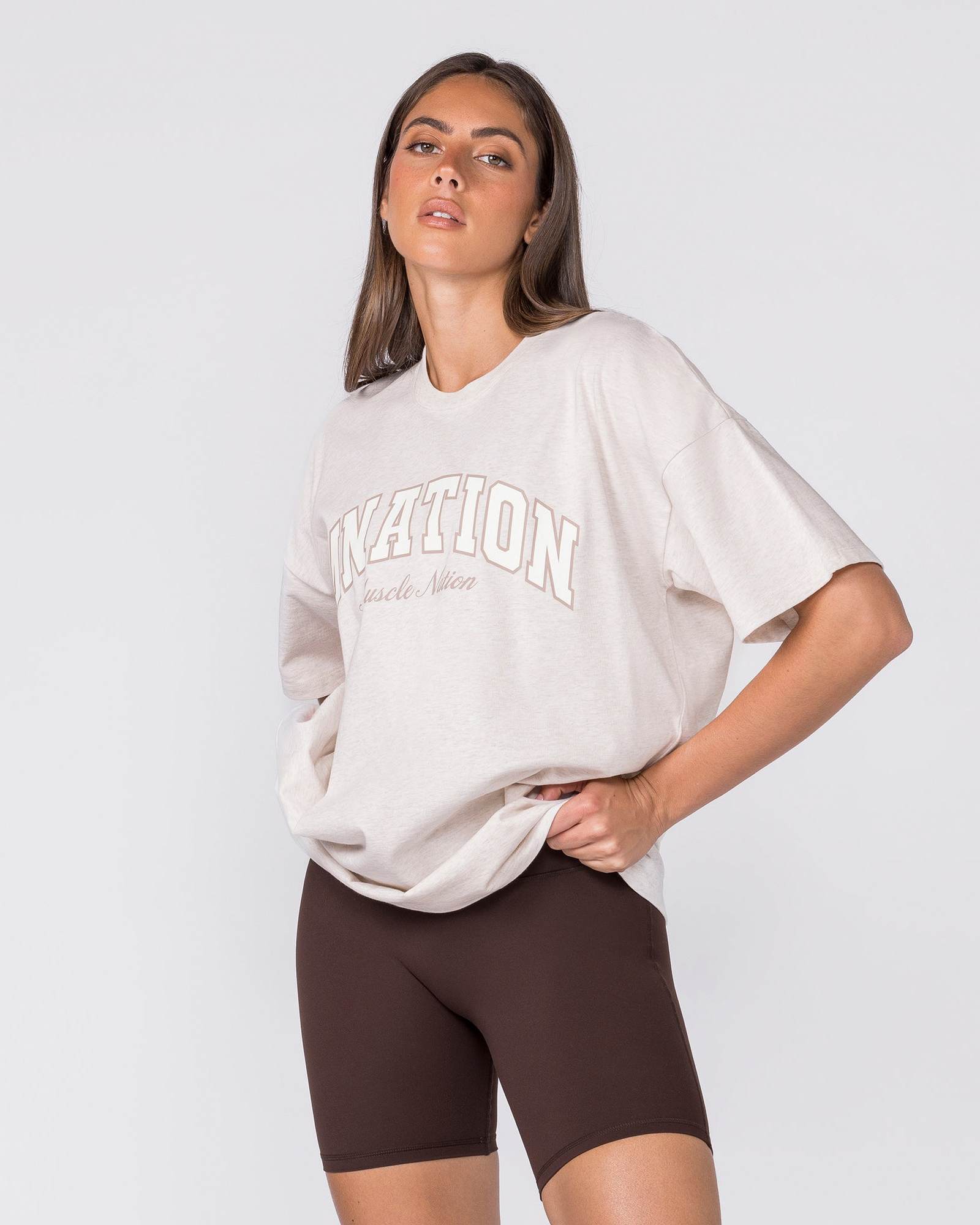 Studio Oversized Tee - Dew Marl
