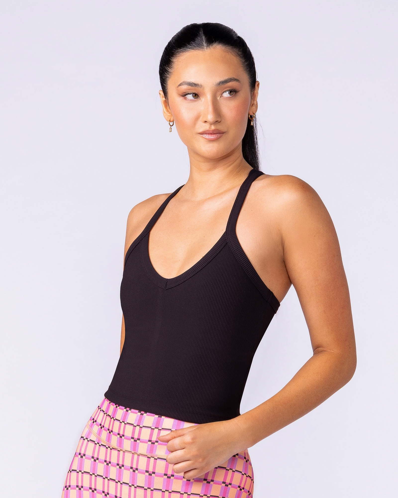 Stunner Rib Bra Tank - Black