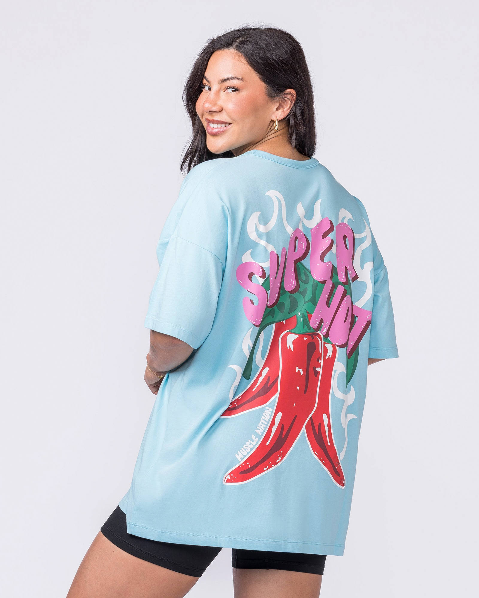 Super Hot Oversized Tee - Lagoon