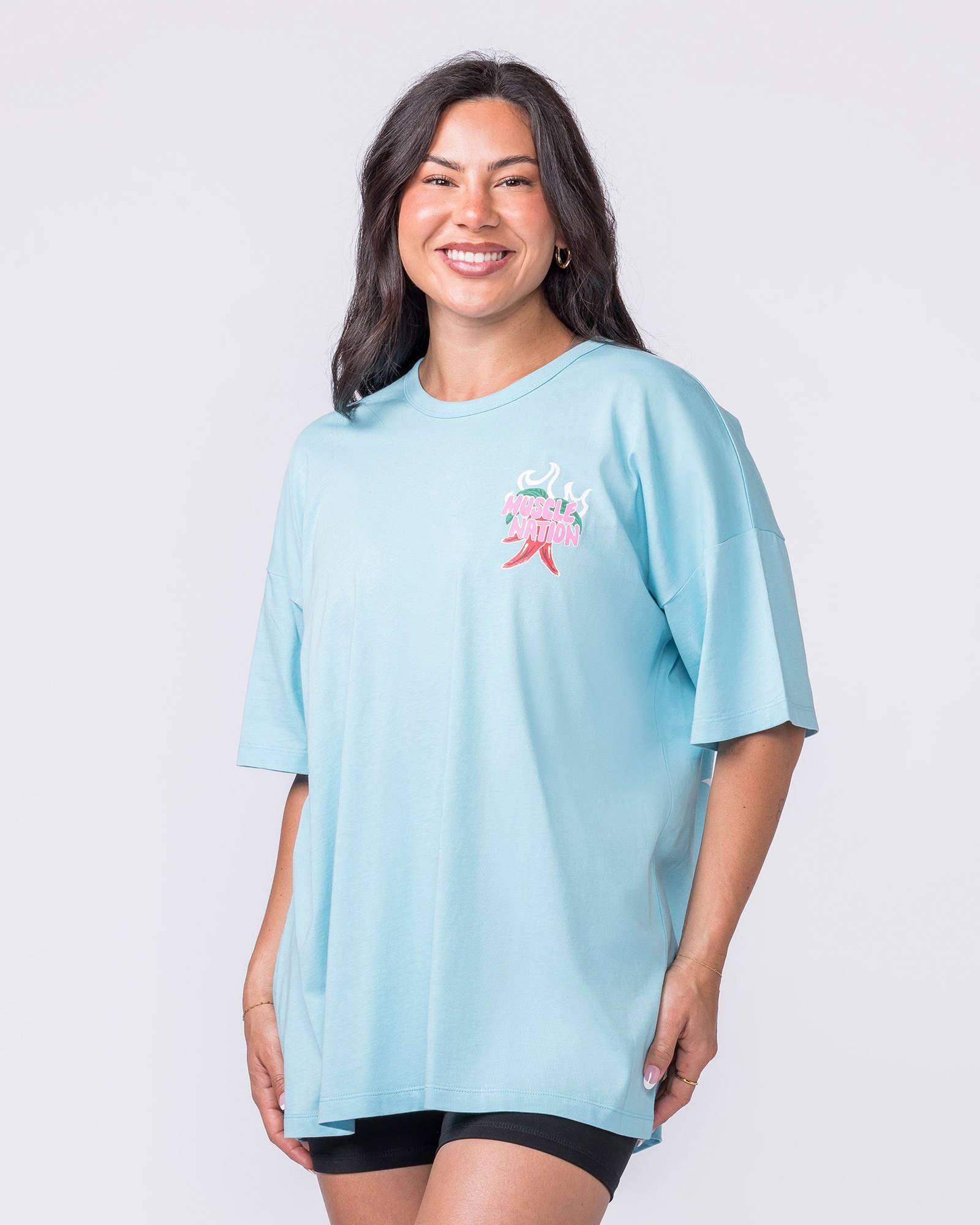 Super Hot Oversized Tee - Lagoon