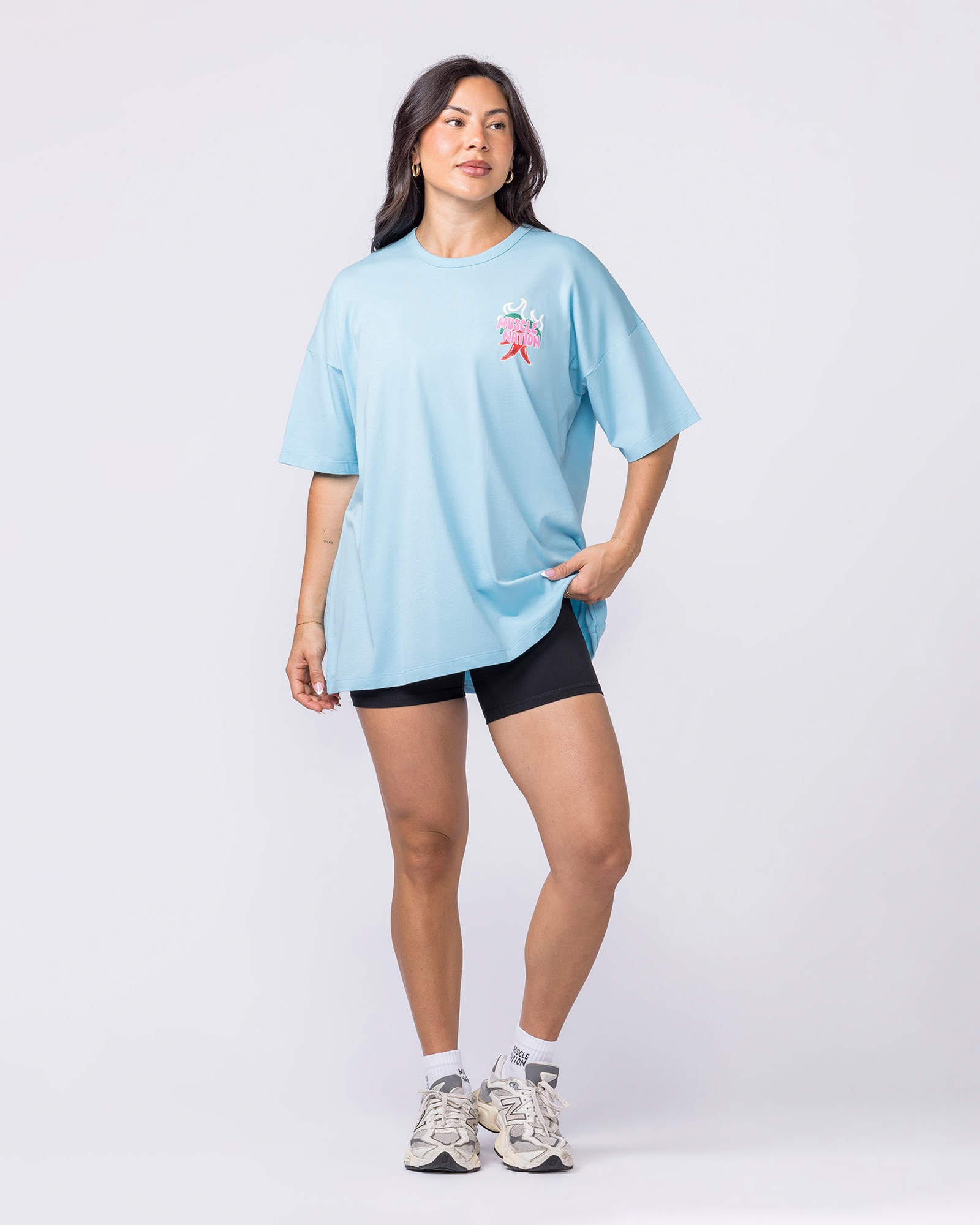 Super Hot Oversized Tee - Lagoon