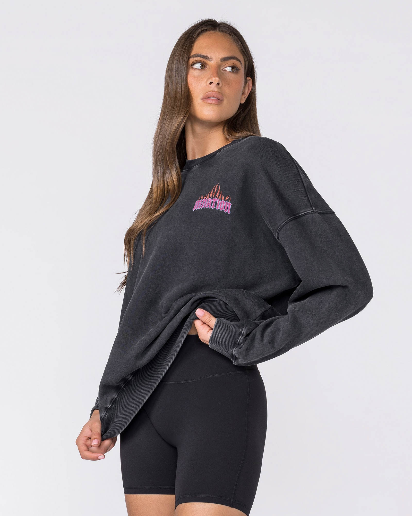 Surge Boxy Vintage Pullover - Washed Black