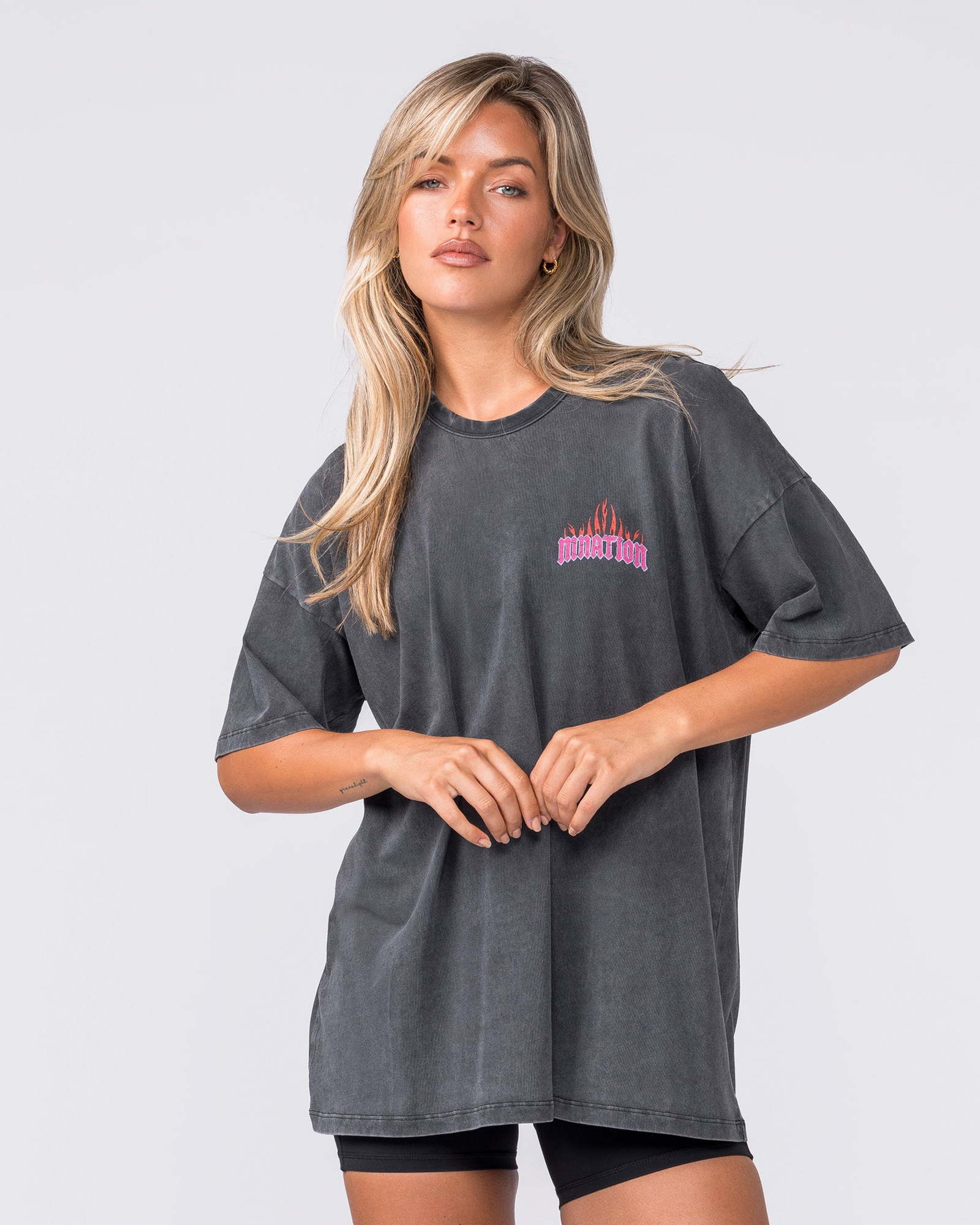 Surge Oversized Vintage Tee - Washed Black