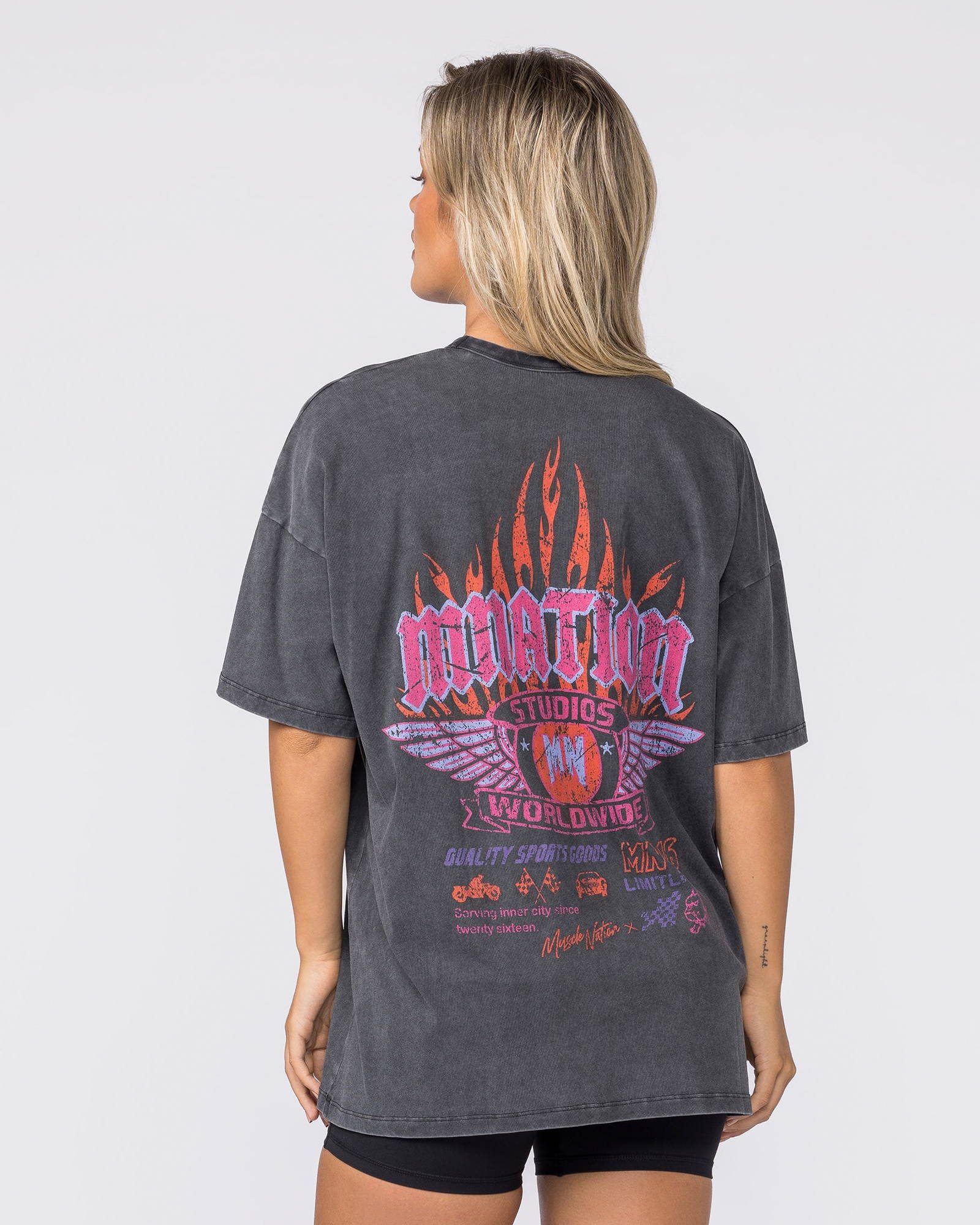 Surge Oversized Vintage Tee - Washed Black