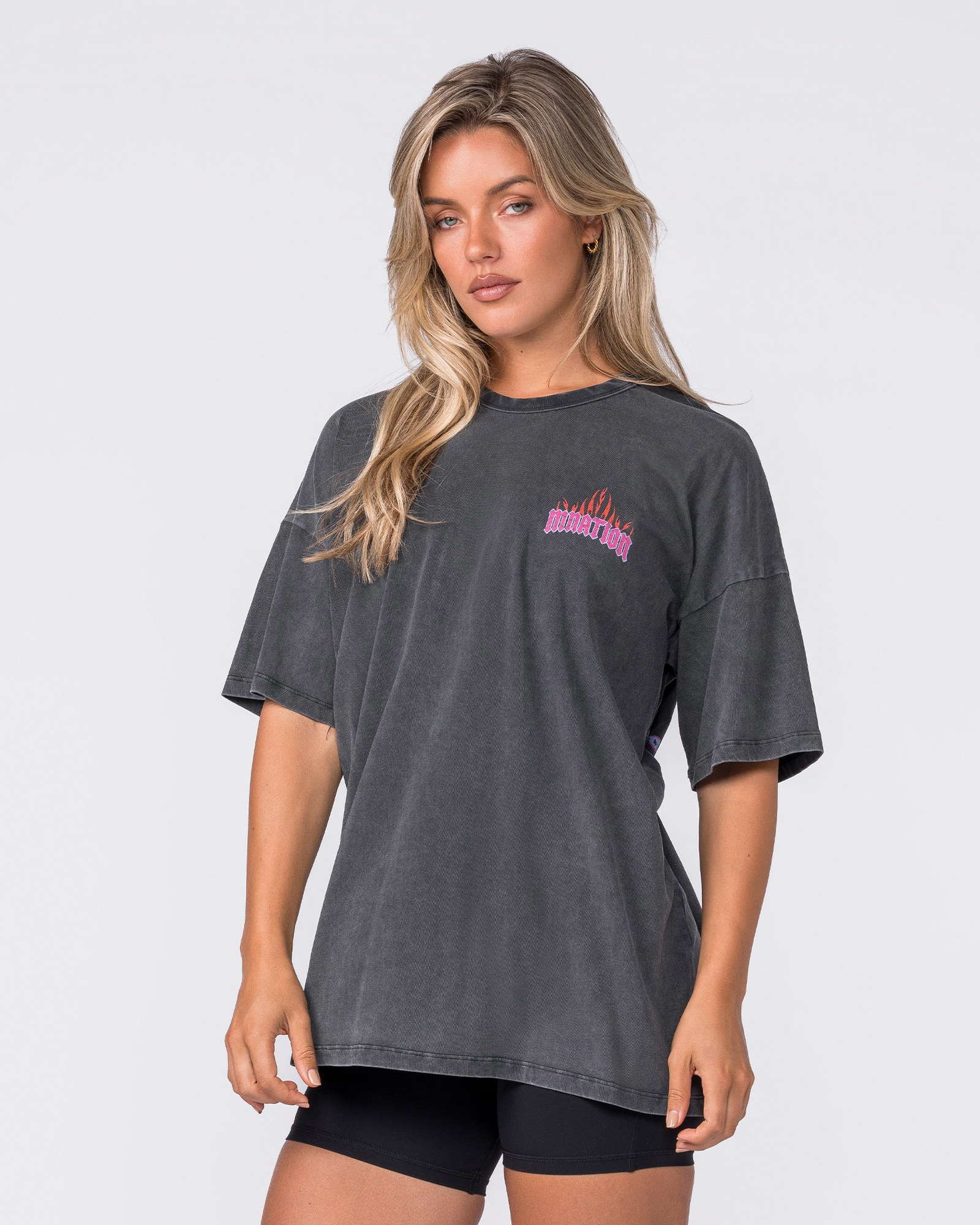 Surge Oversized Vintage Tee - Washed Black
