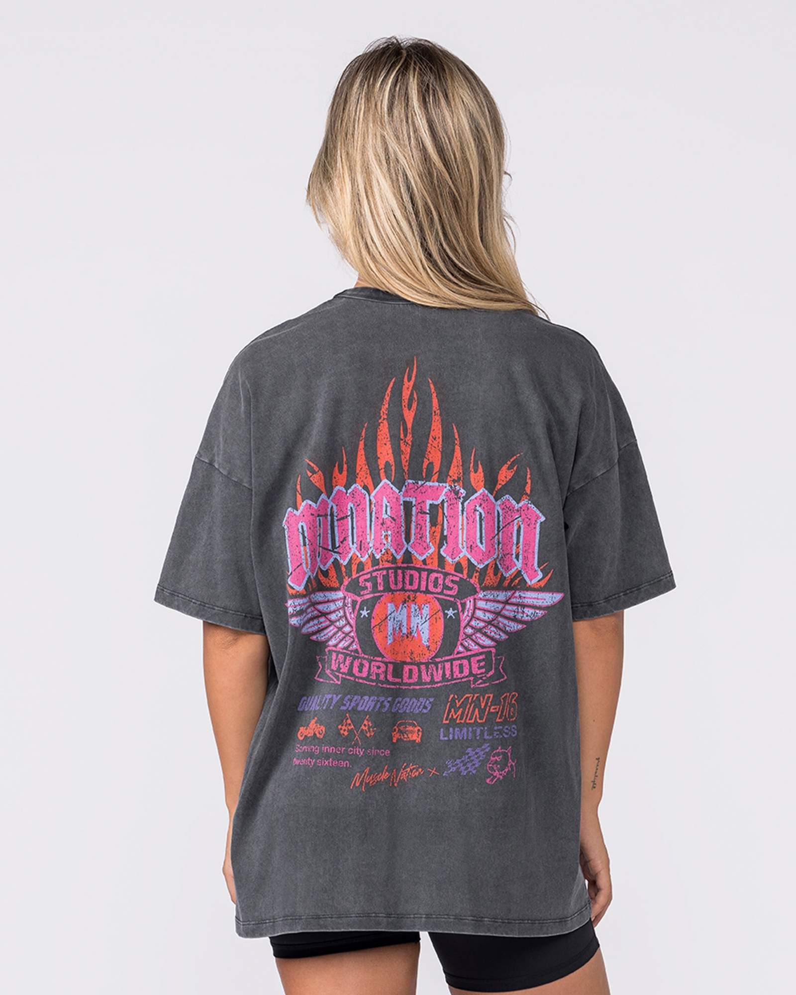 Surge Oversized Vintage Tee - Washed Black