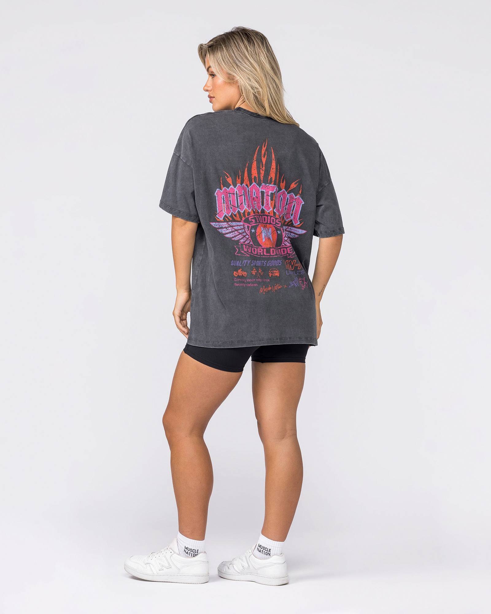 Surge Oversized Vintage Tee - Washed Black