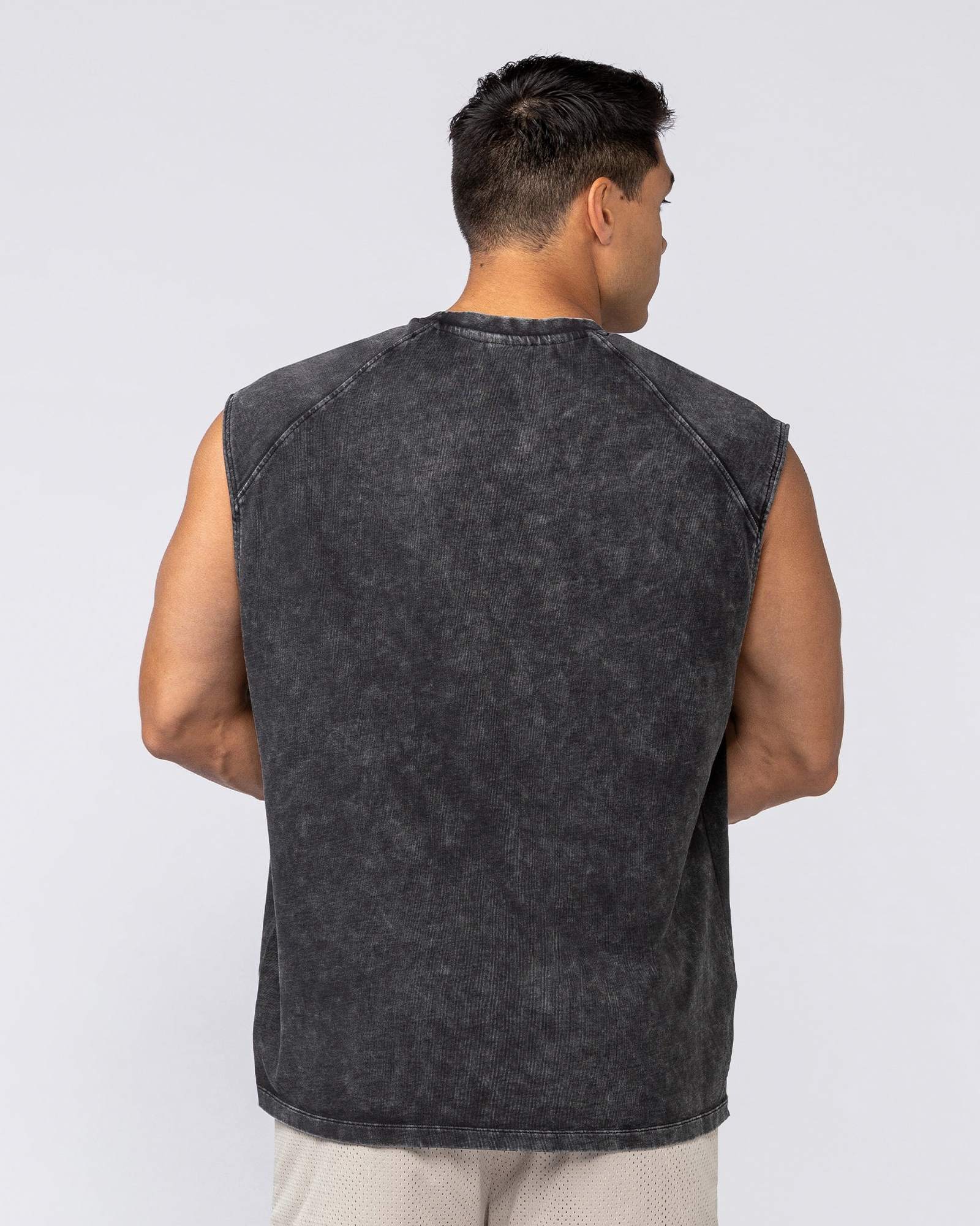 Take Flight Vintage Boxy Muscle Tank - Washed Black