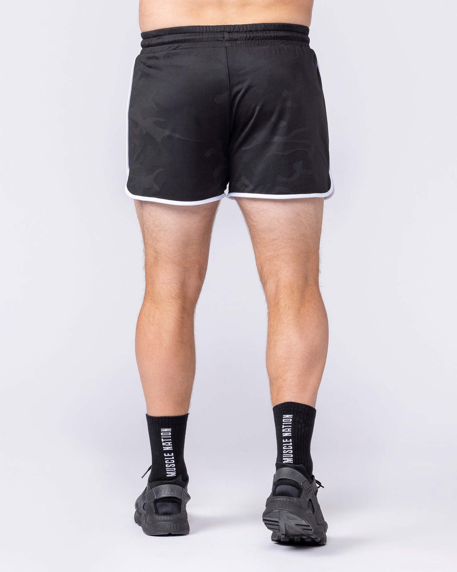 Tech Camo Retro Shorts - Black Camo