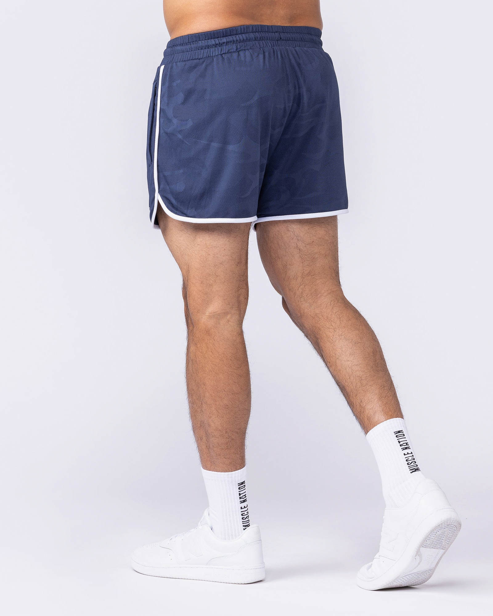 Tech Camo Retro Shorts - Navy Camo