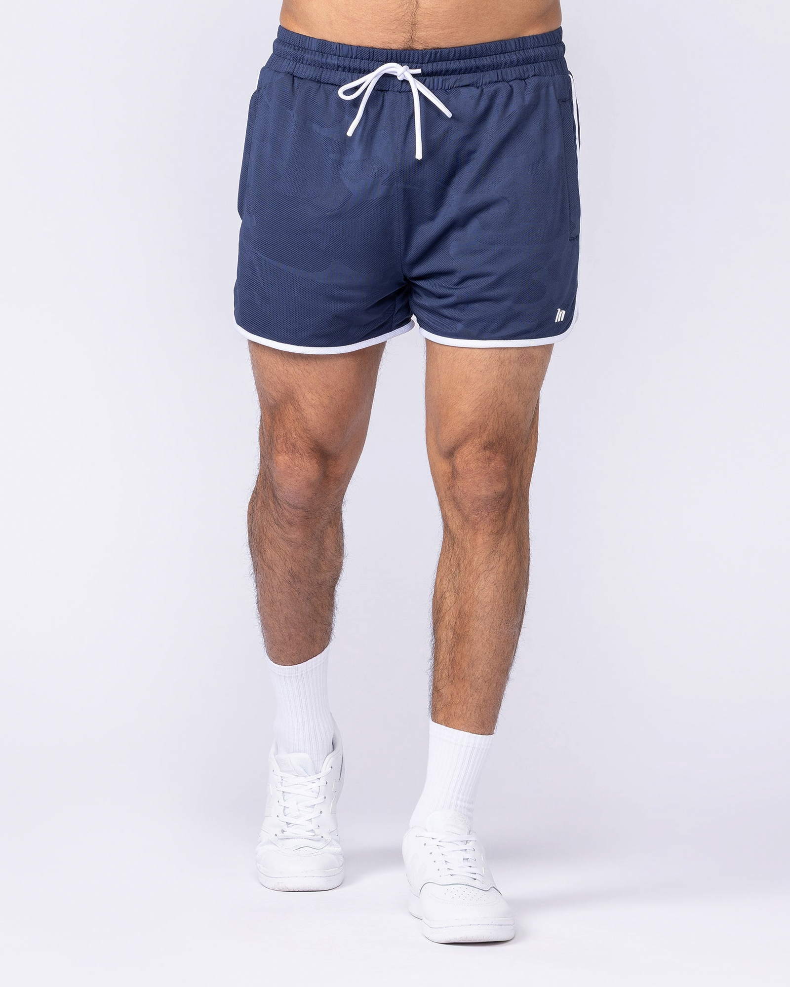 Tech Camo Retro Shorts - Navy Camo