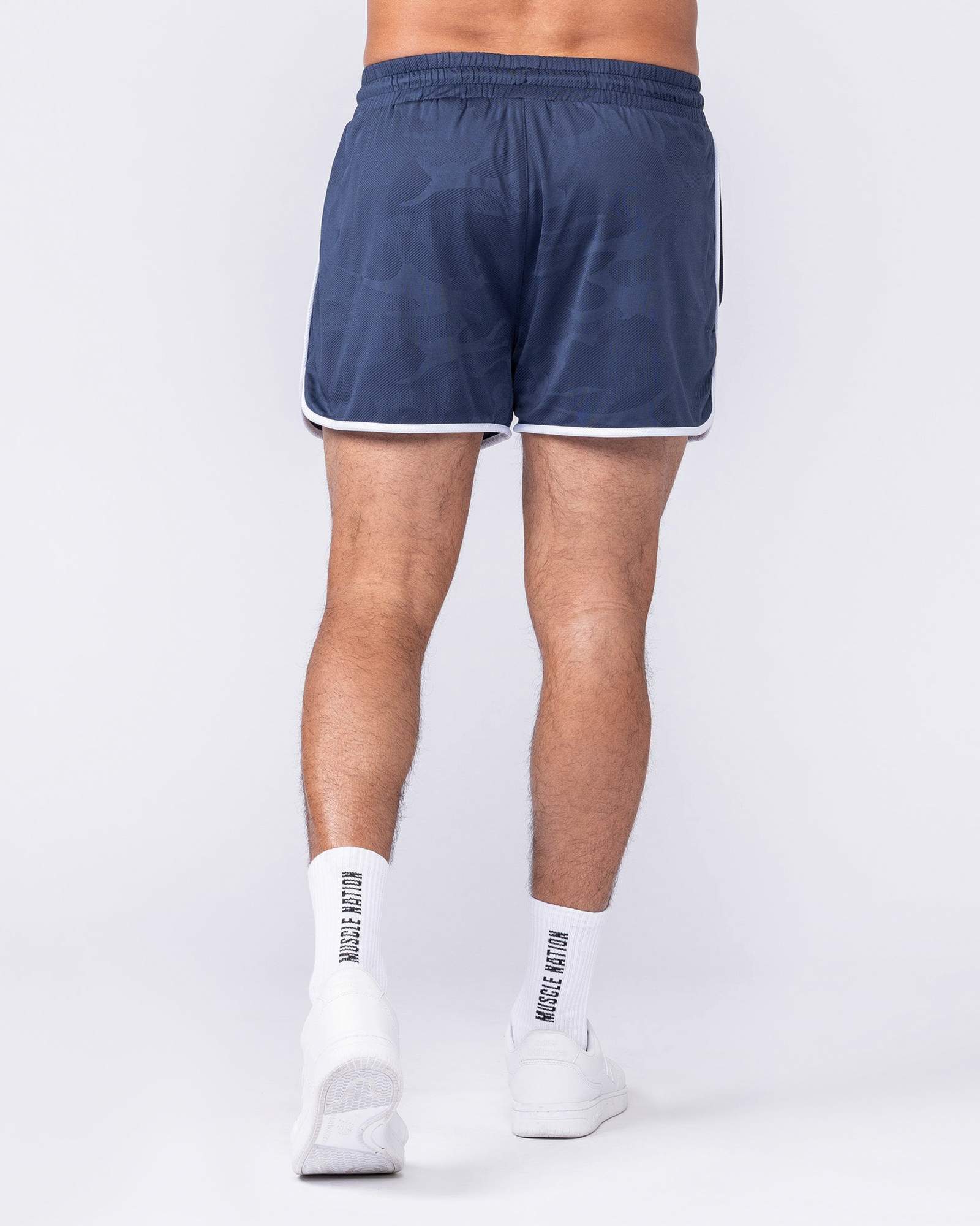 Tech Camo Retro Shorts - Navy Camo
