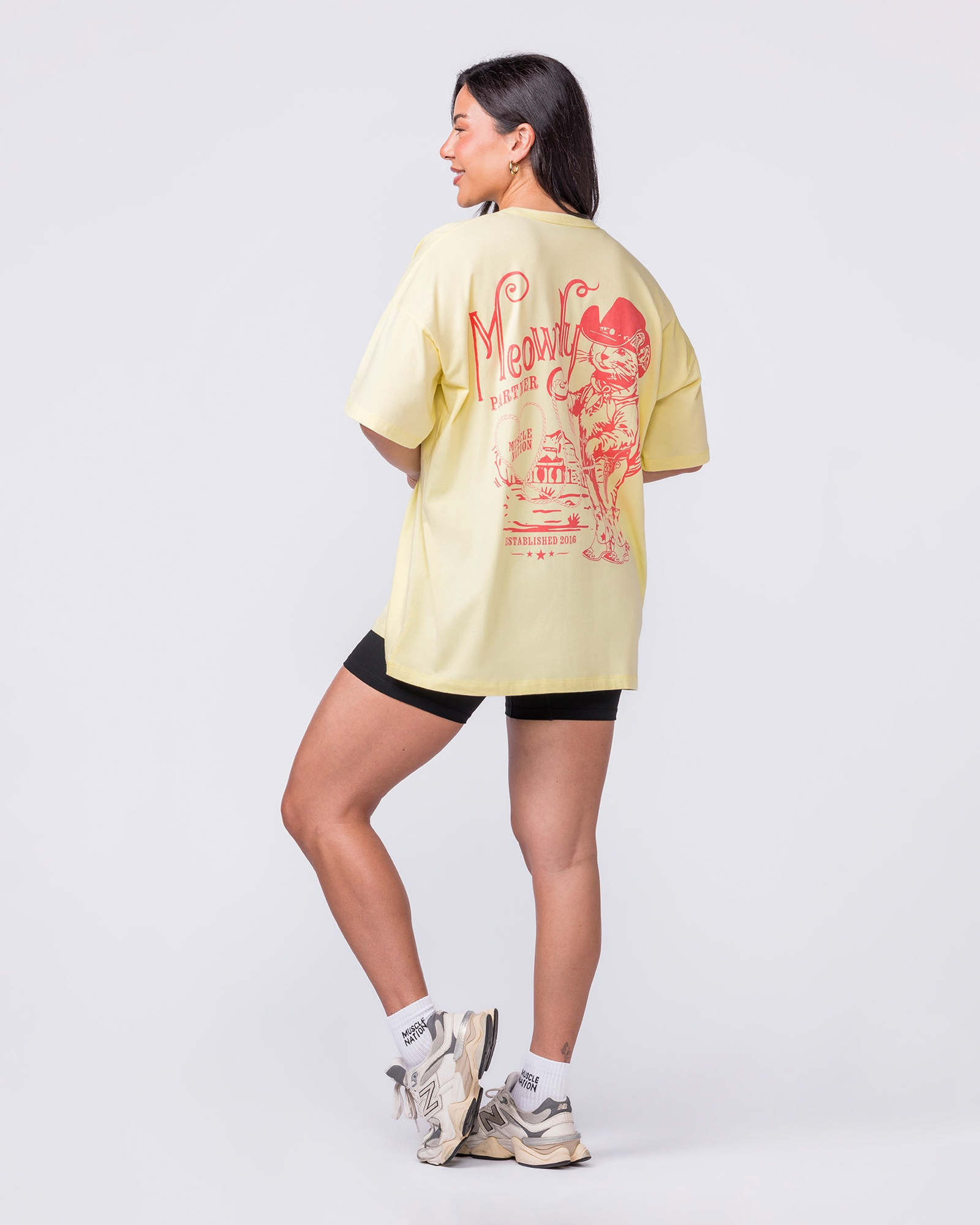 Meowdy Partner Oversized Tee - Limoncello
