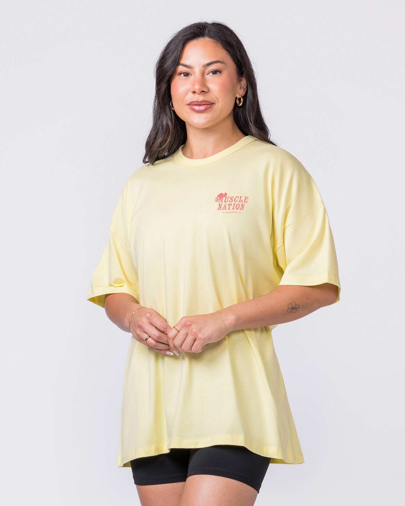 Meowdy Partner Oversized Tee - Limoncello