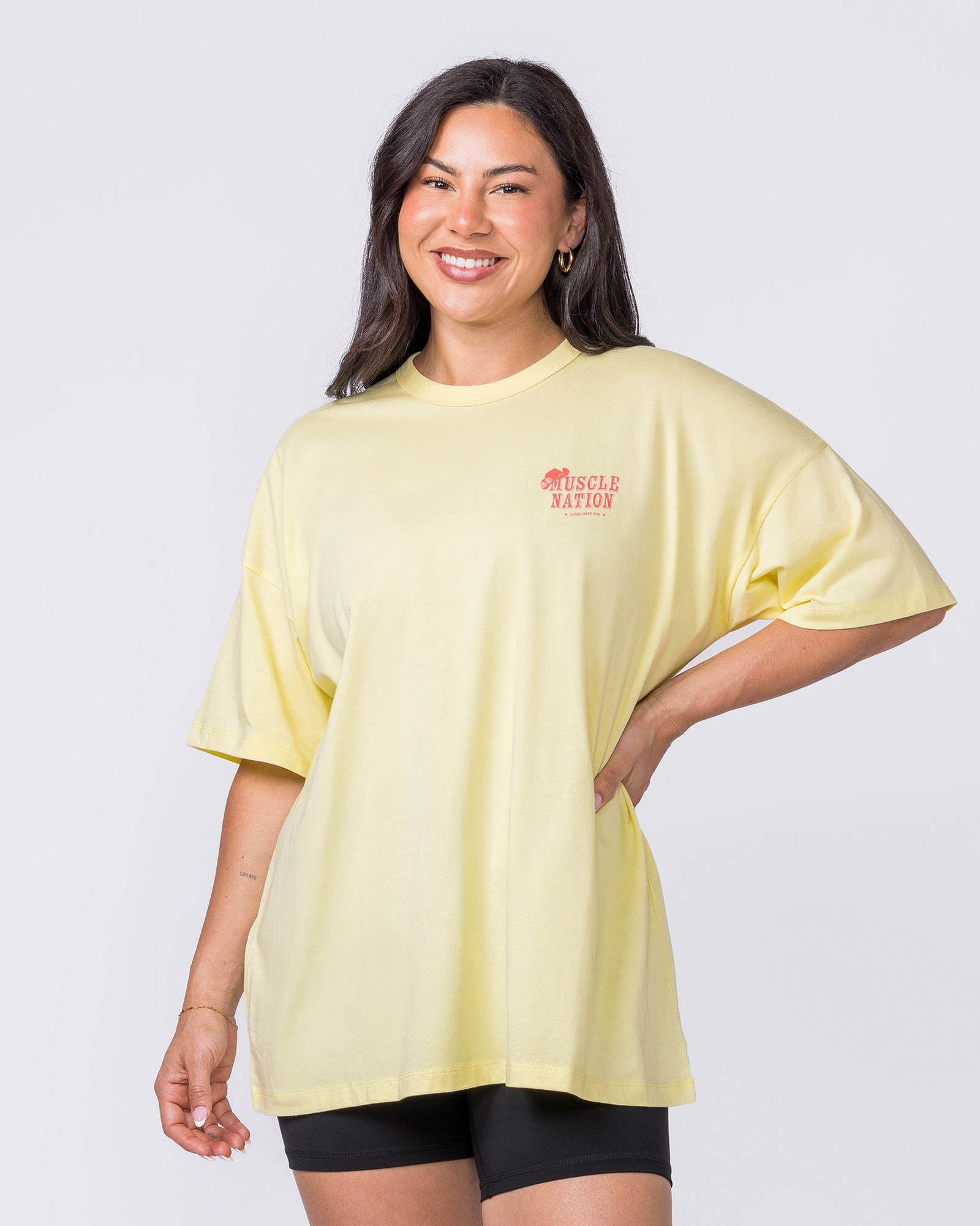 Meowdy Partner Oversized Tee - Limoncello
