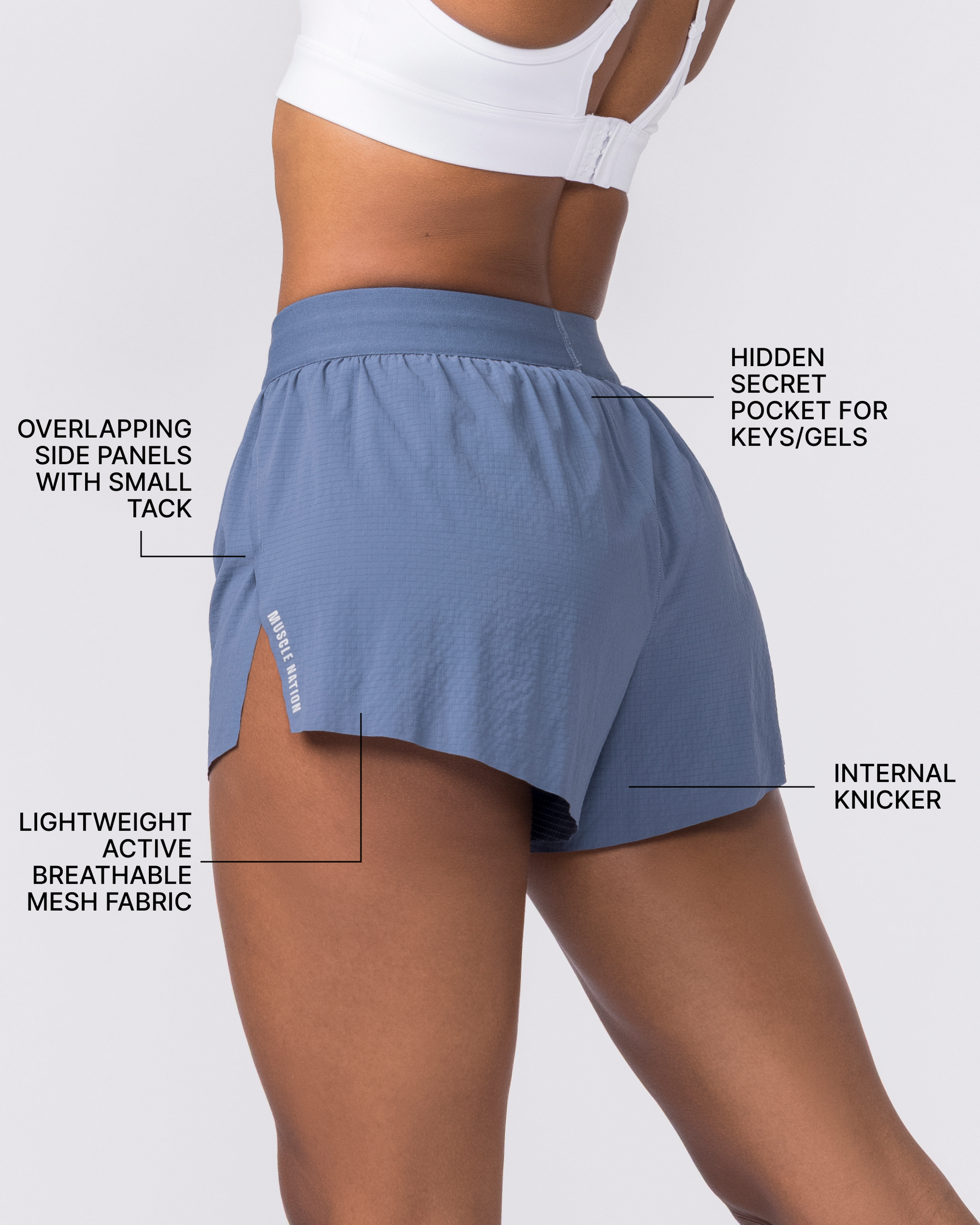 Tempo 3" Run Shorts - Arctic