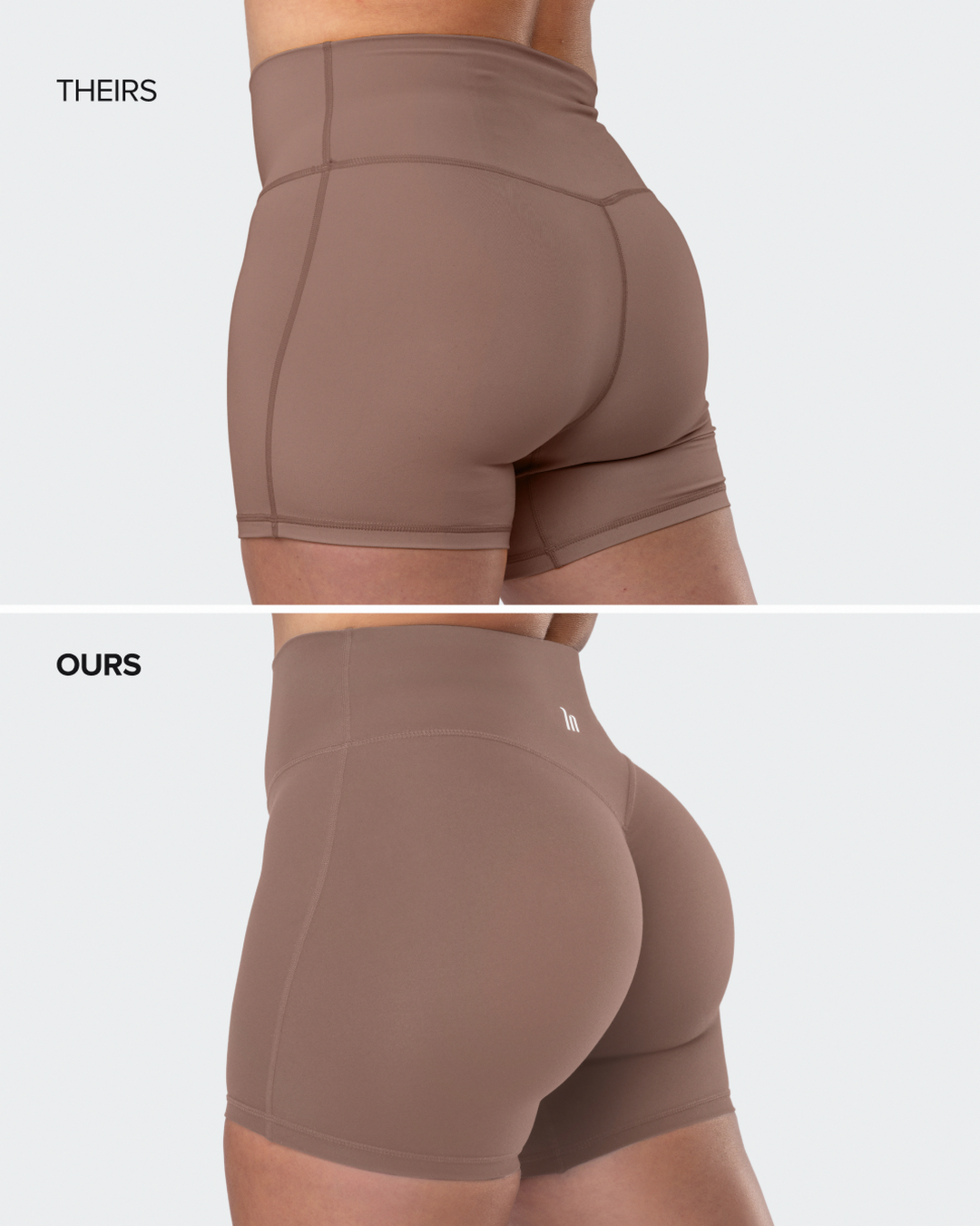 Aura Peachy Invisible Scrunch Midway Shorts - Cookie