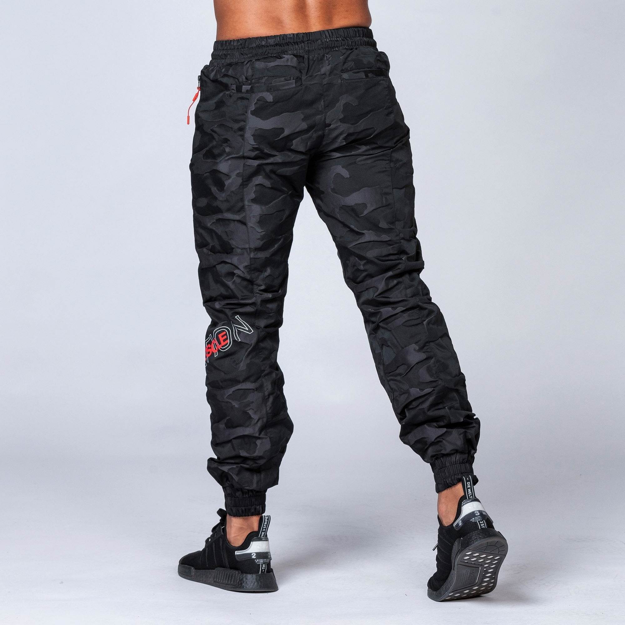 Unisex Tracksuit Pants - Black Camo