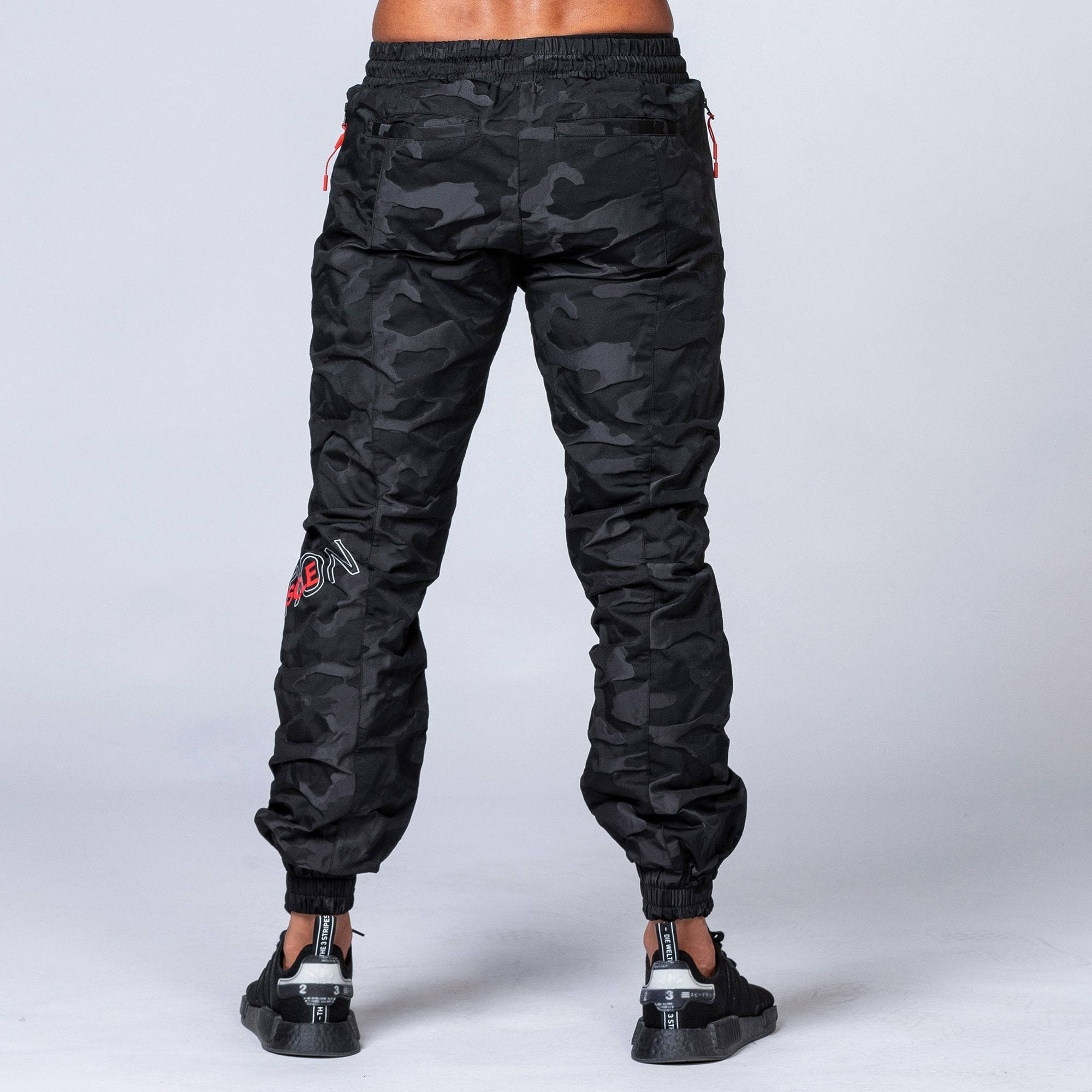 Unisex Tracksuit Pants - Black Camo