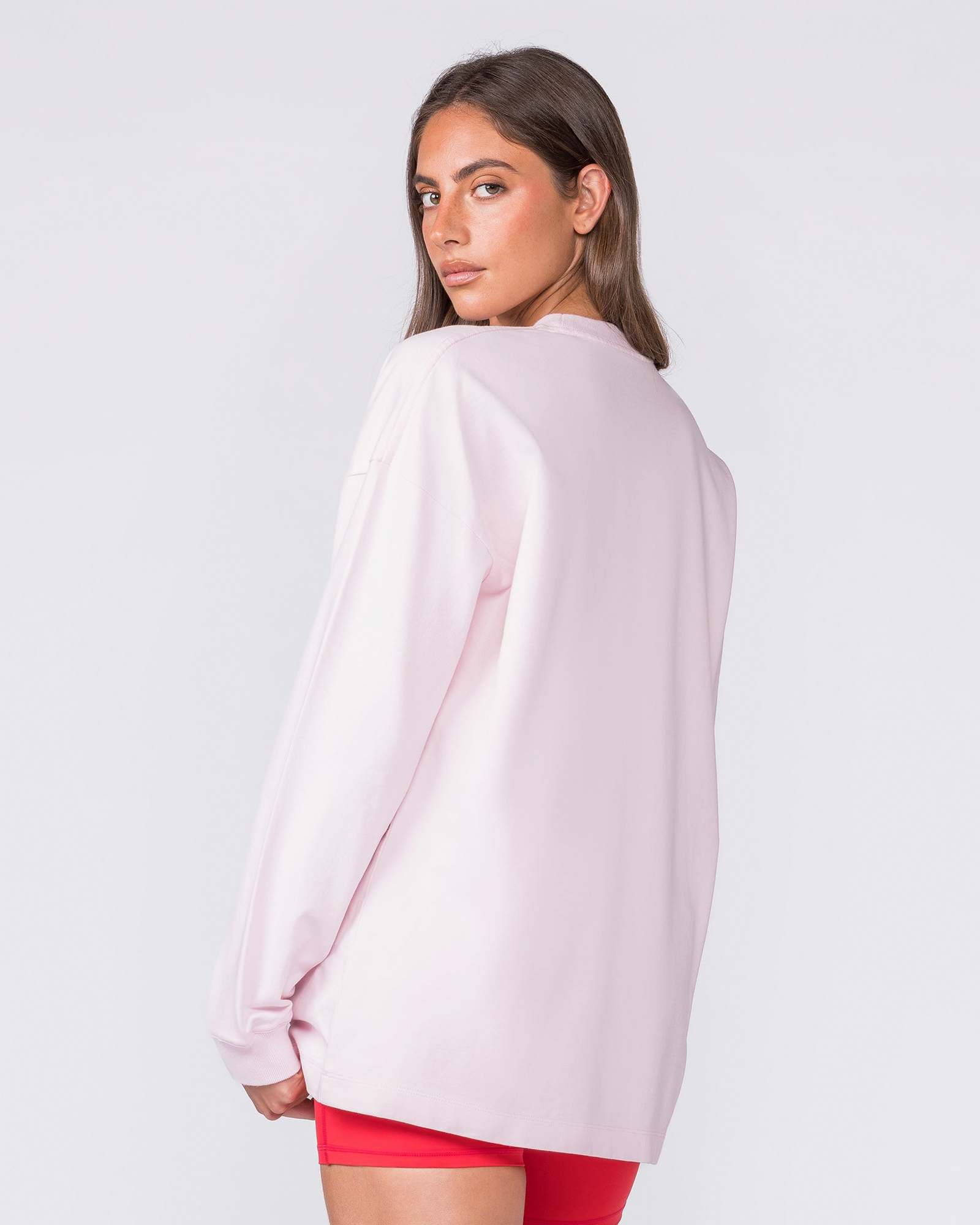 United Loopback Oversized Long Sleeve Top - Babydoll