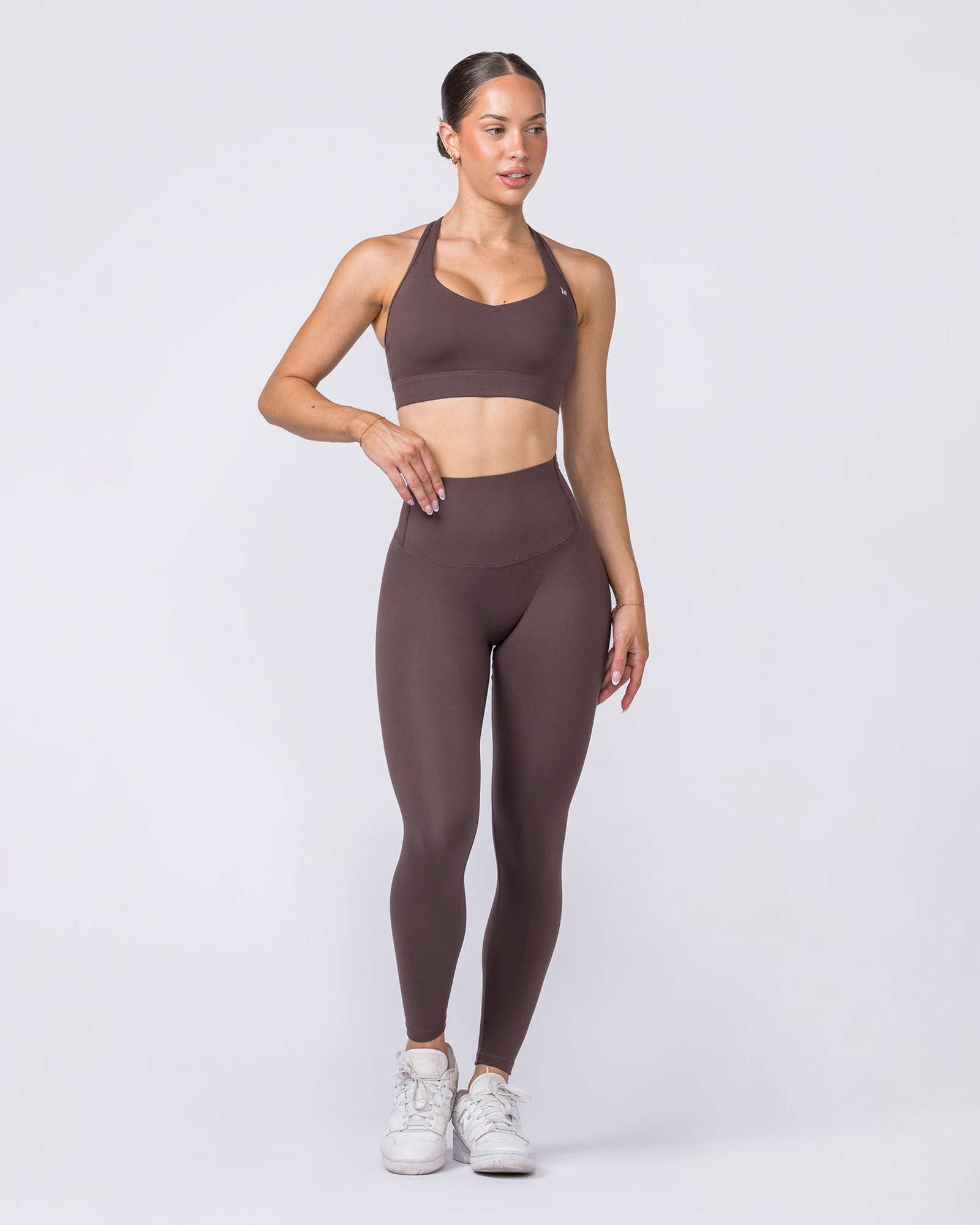 Unrivalled Bare Ankle Length Leggings - Cola