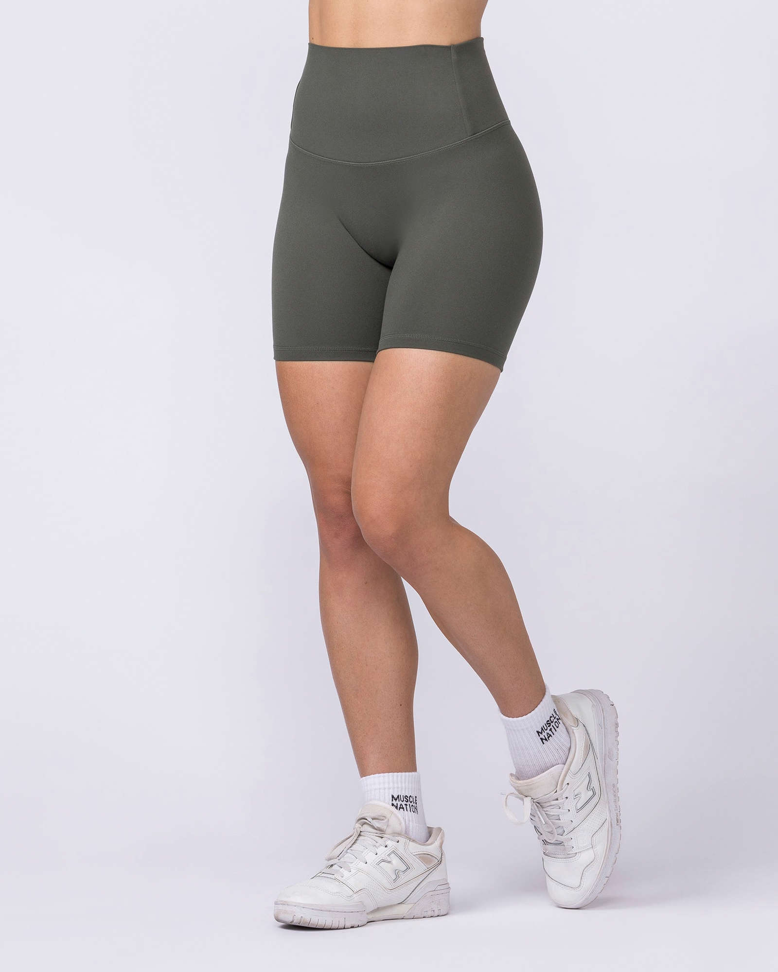 Unrivalled Bare Bike Shorts - Eucalyptus
