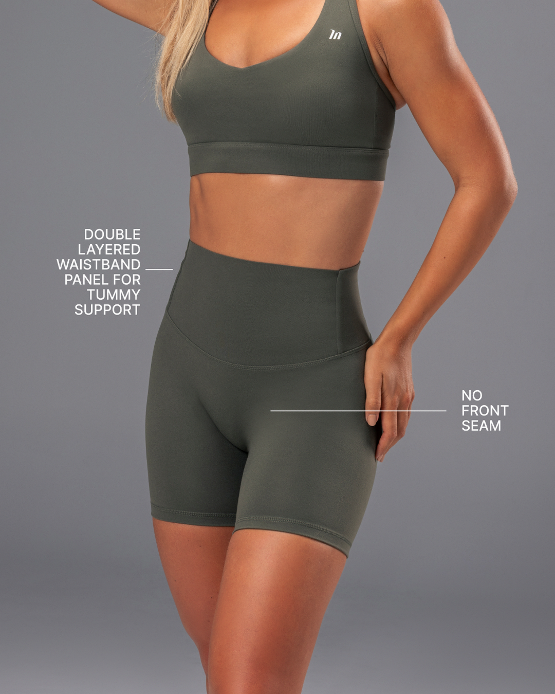Unrivalled Bare Bike Shorts - Eucalyptus