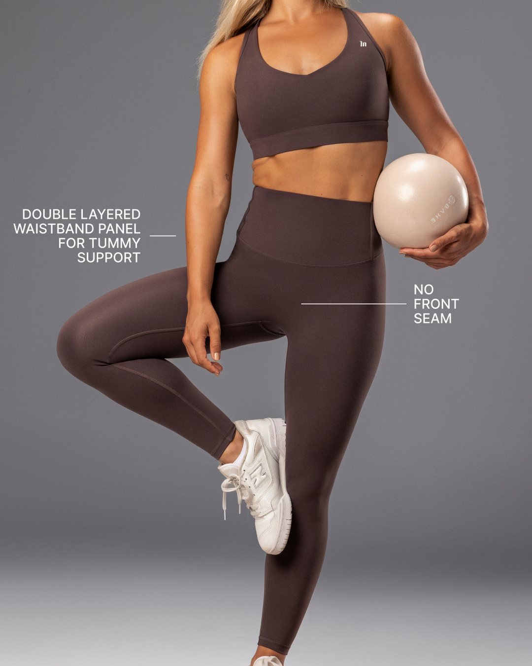 Unrivalled Bare Ankle Length Leggings - Cola