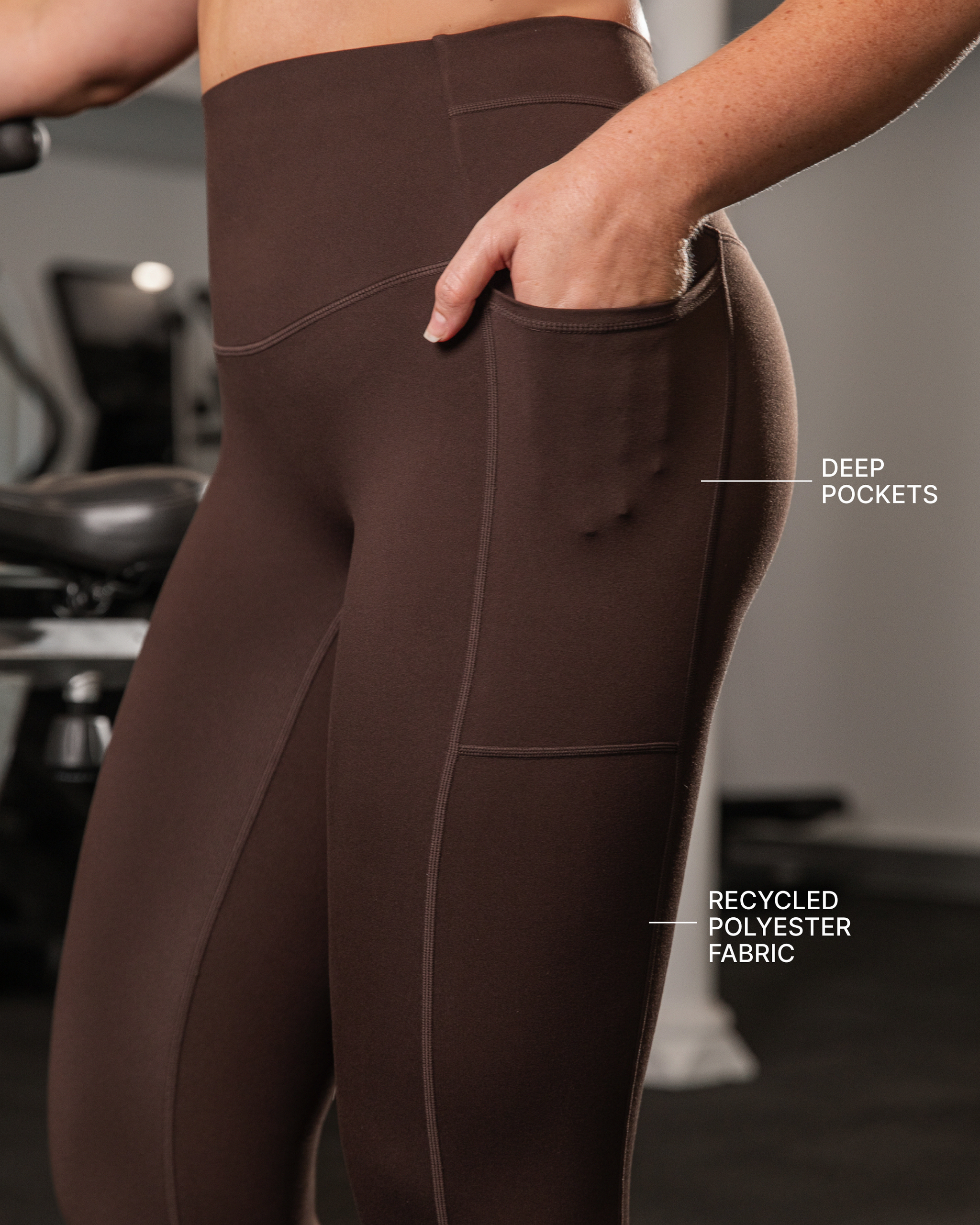 Unrivalled Everyday Pocket Ankle Leggings - Cocoa