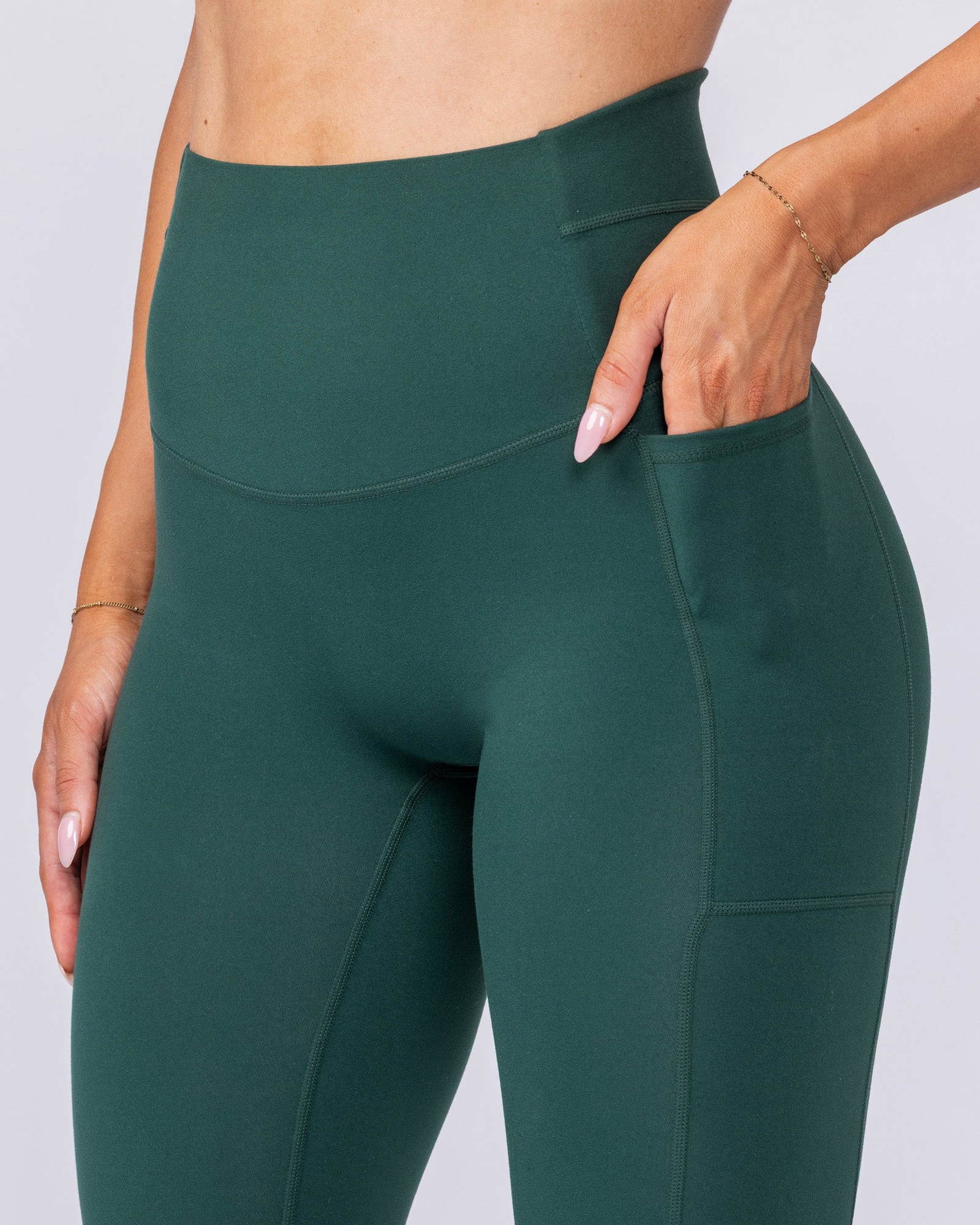 Unrivalled Everyday Pocket Ankle Leggings - Forest Green
