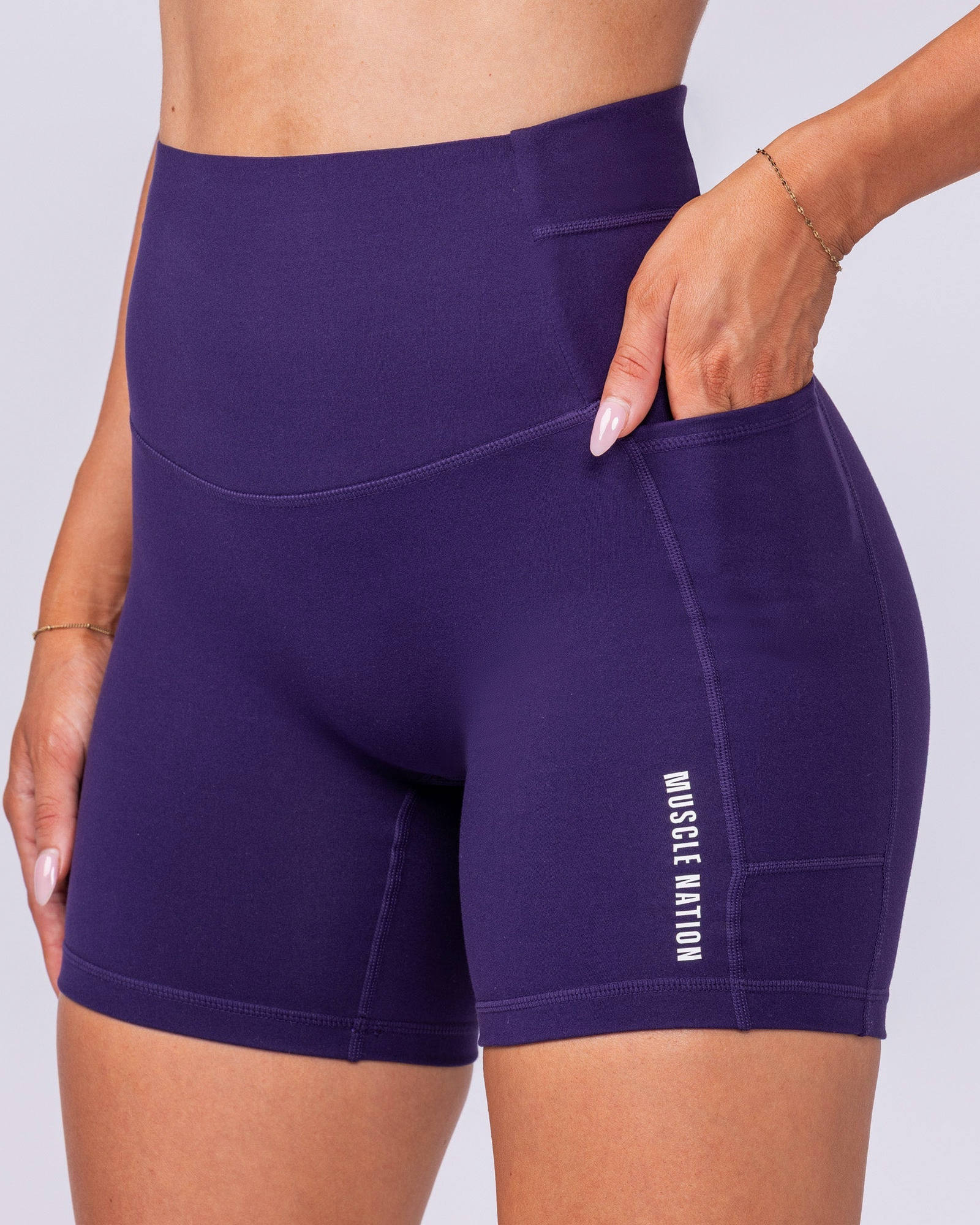Unrivalled Everyday Pocket Bike Shorts - Dark Purple