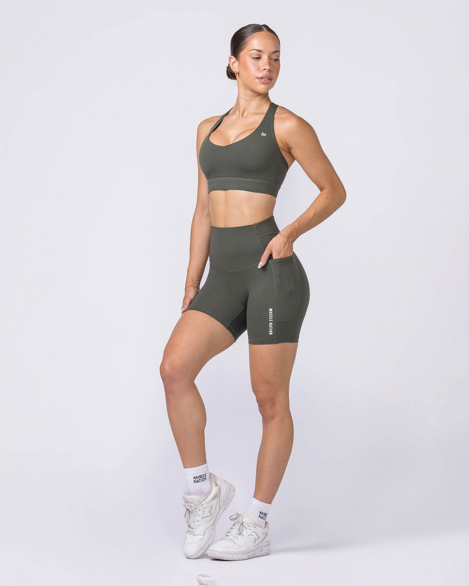 Unrivalled Everyday Pocket Bike Shorts - Eucalyptus