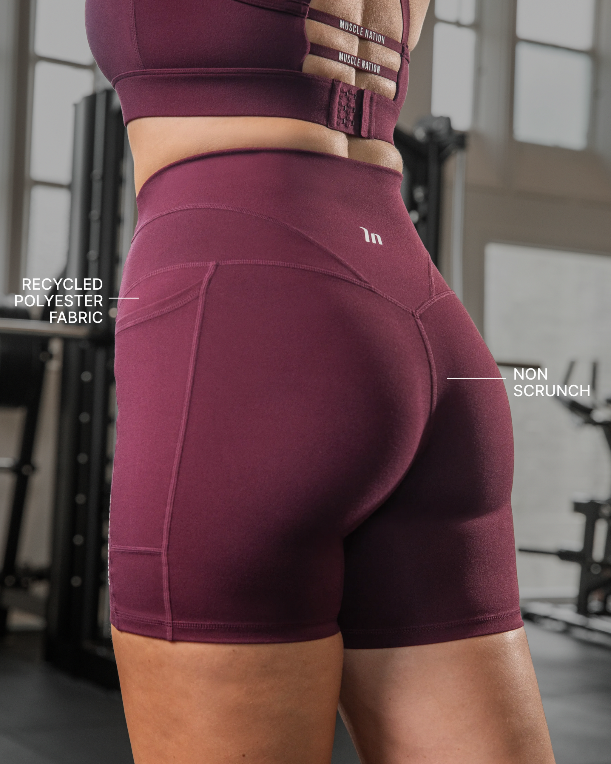 Unrivalled Everyday Pocket Bike Shorts - Sangria