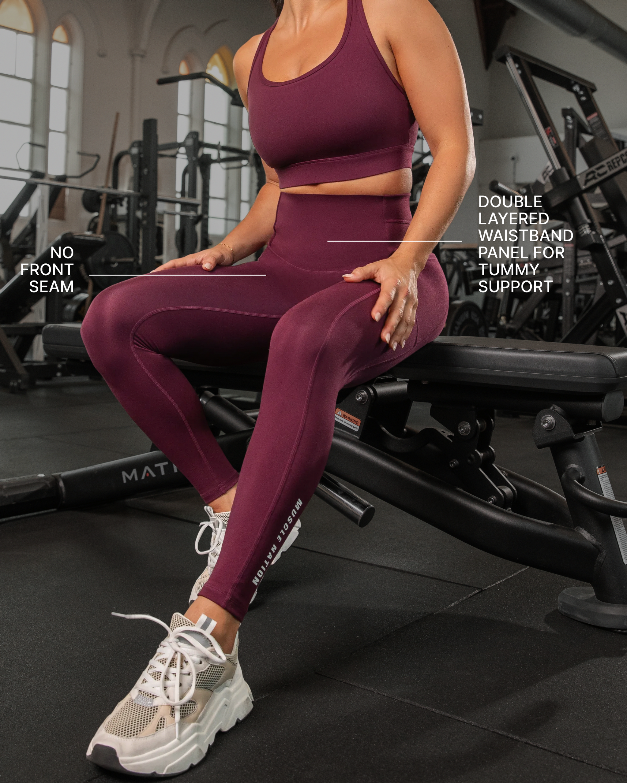 Unrivalled Everyday Pocket Ankle Leggings - Sangria