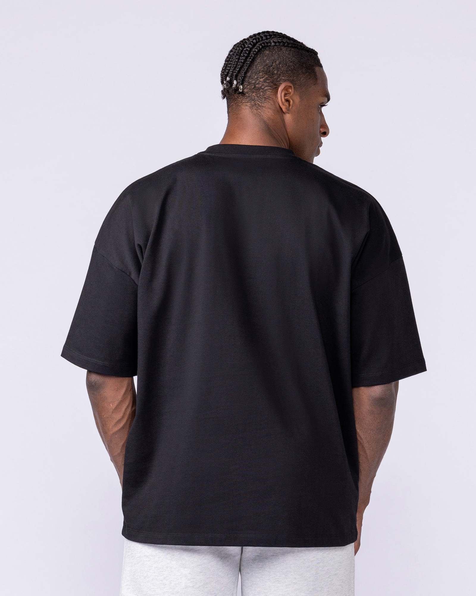 Varsity Oversized Boxy Tee - Black
