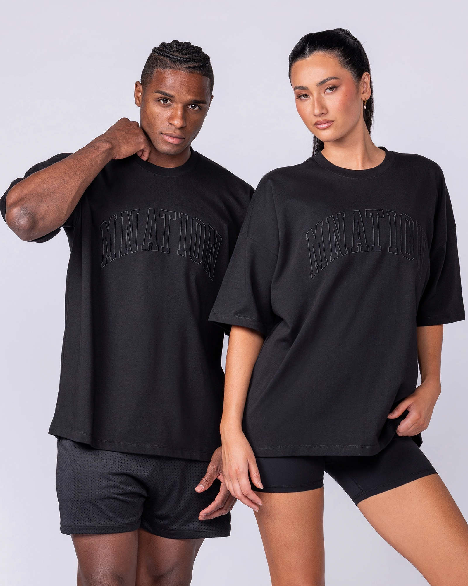 Varsity Oversized Boxy Tee - Black