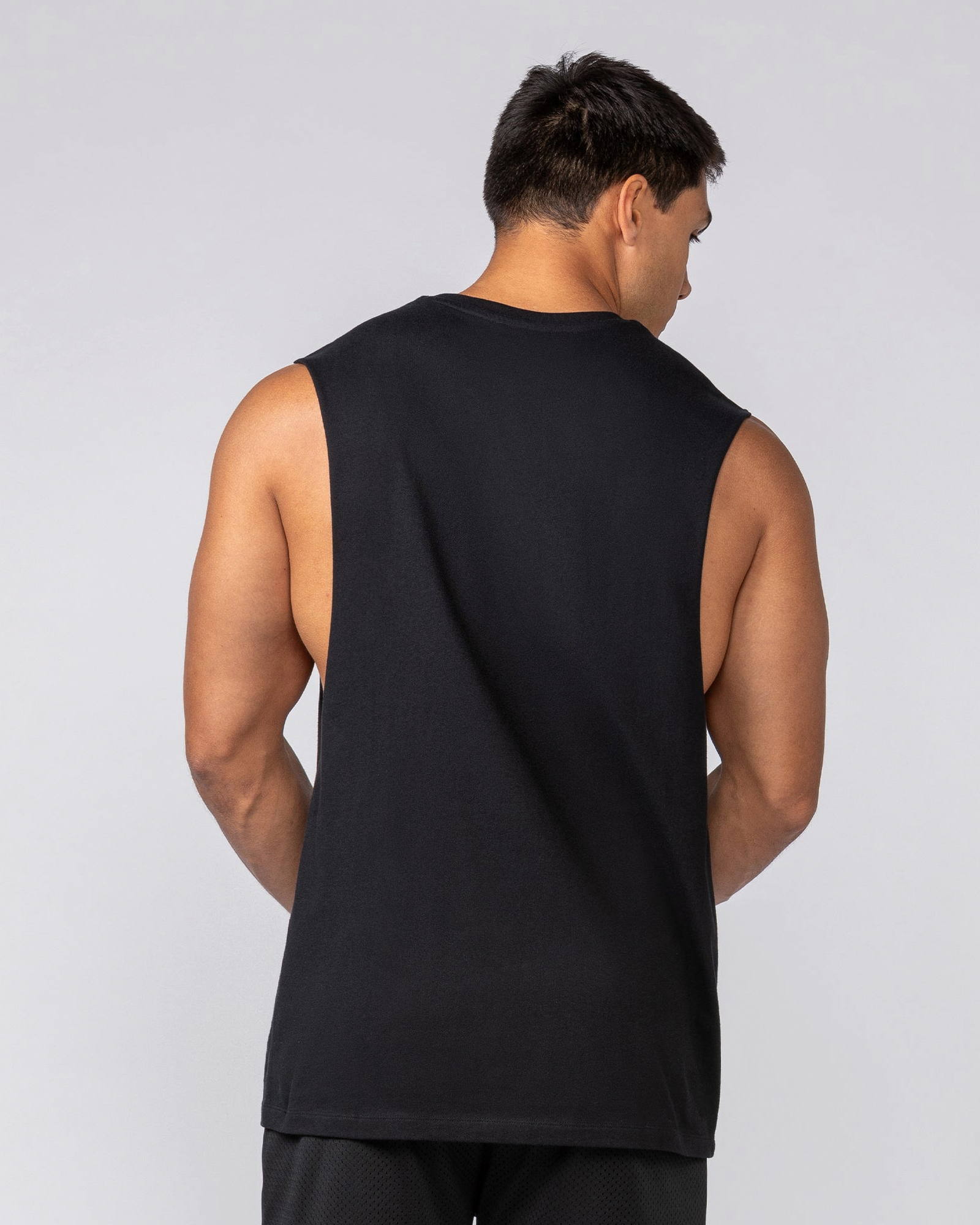 Varsity Training Drop Arm Tank - Black