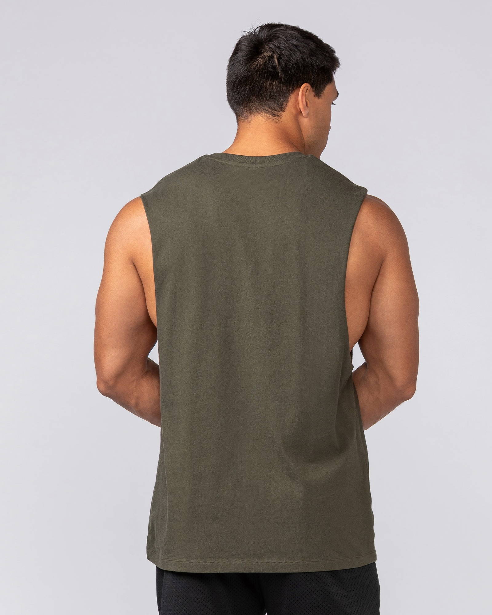 Varsity Training Drop Arm Tank - Dark Khaki