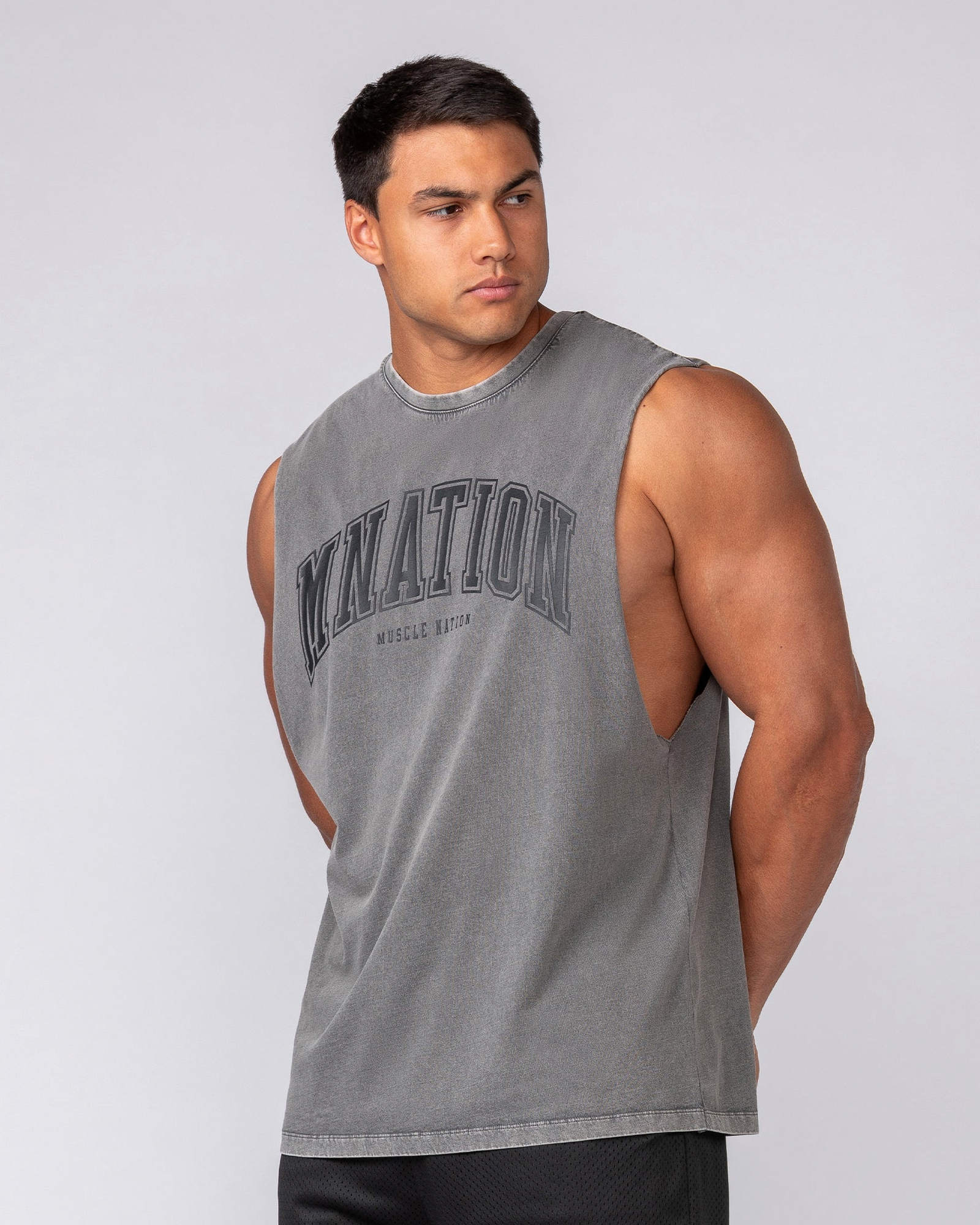 Varsity Training Drop Arm Vintage Tank - Washed Tornado