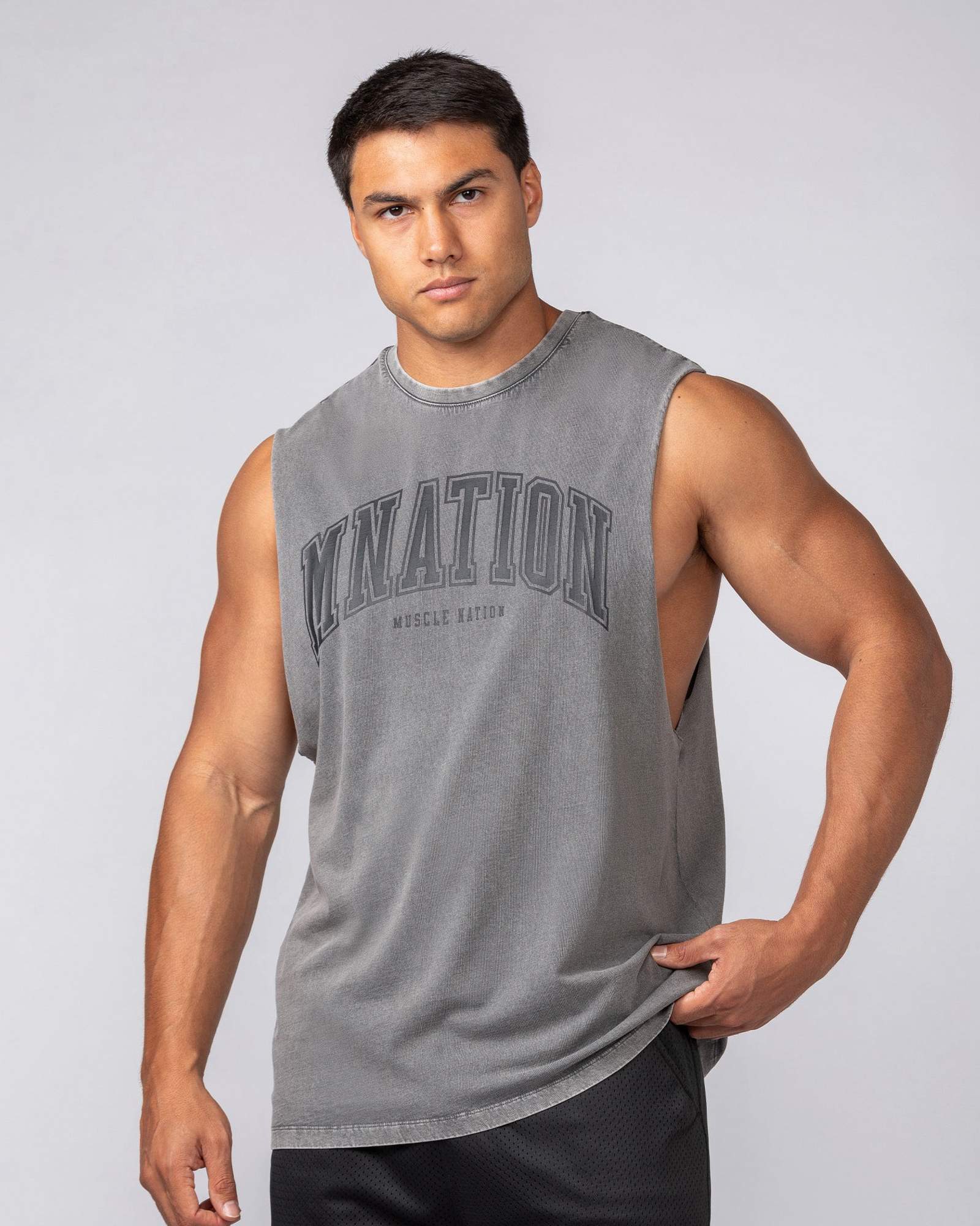 Varsity Training Drop Arm Vintage Tank - Washed Tornado