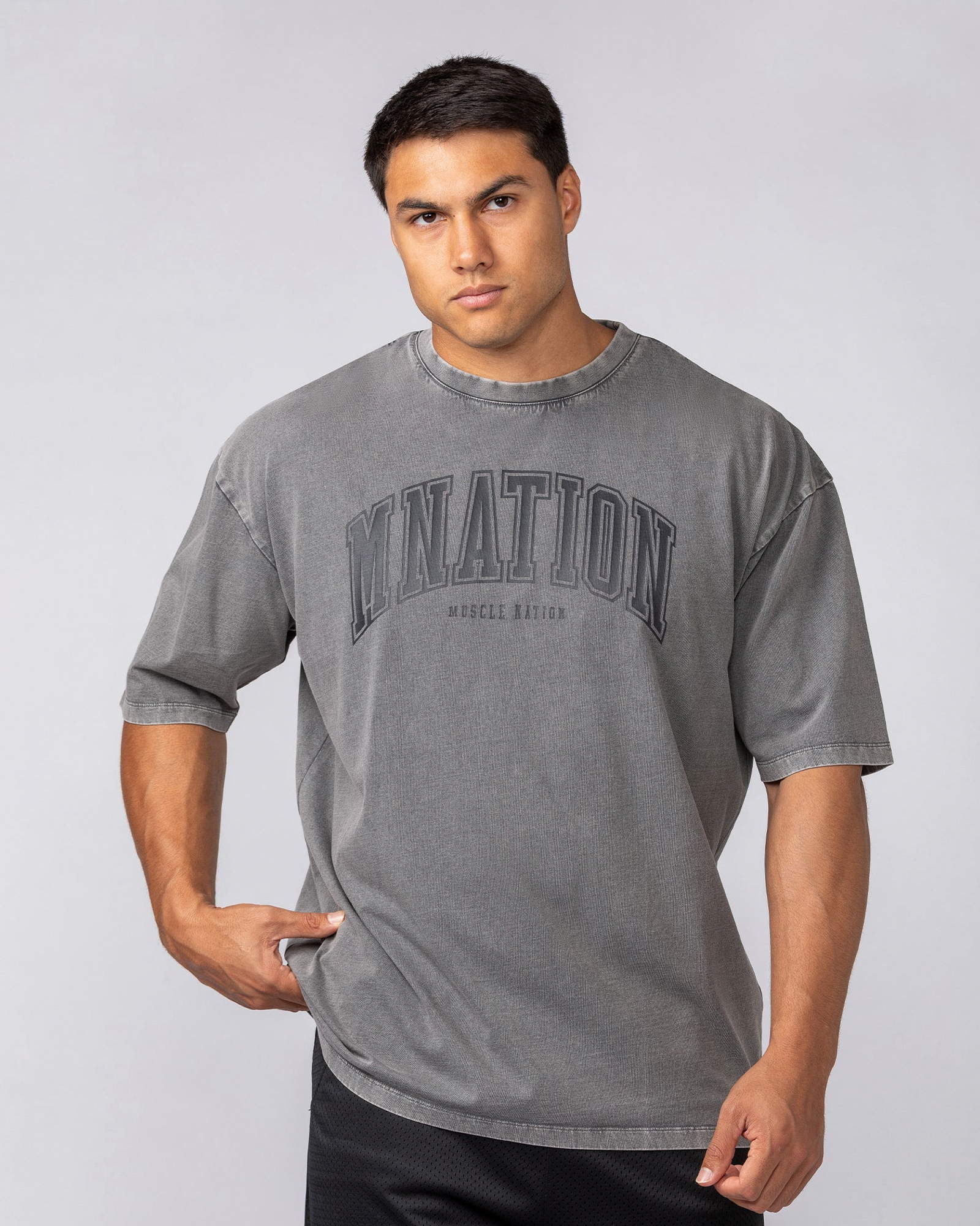 Varsity Training Oversized Vintage Tee - Washed Tornado
