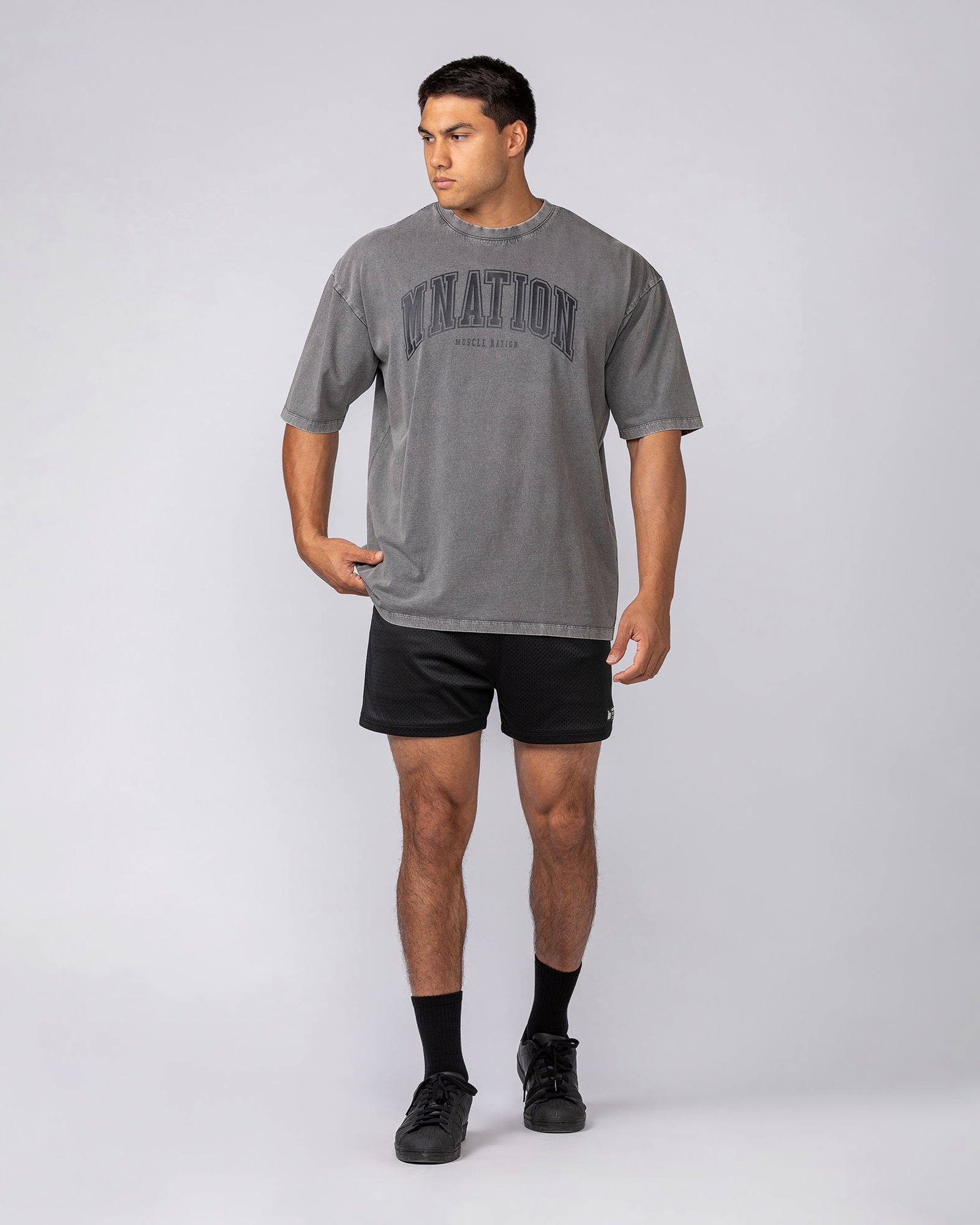 Varsity Training Oversized Vintage Tee - Washed Tornado