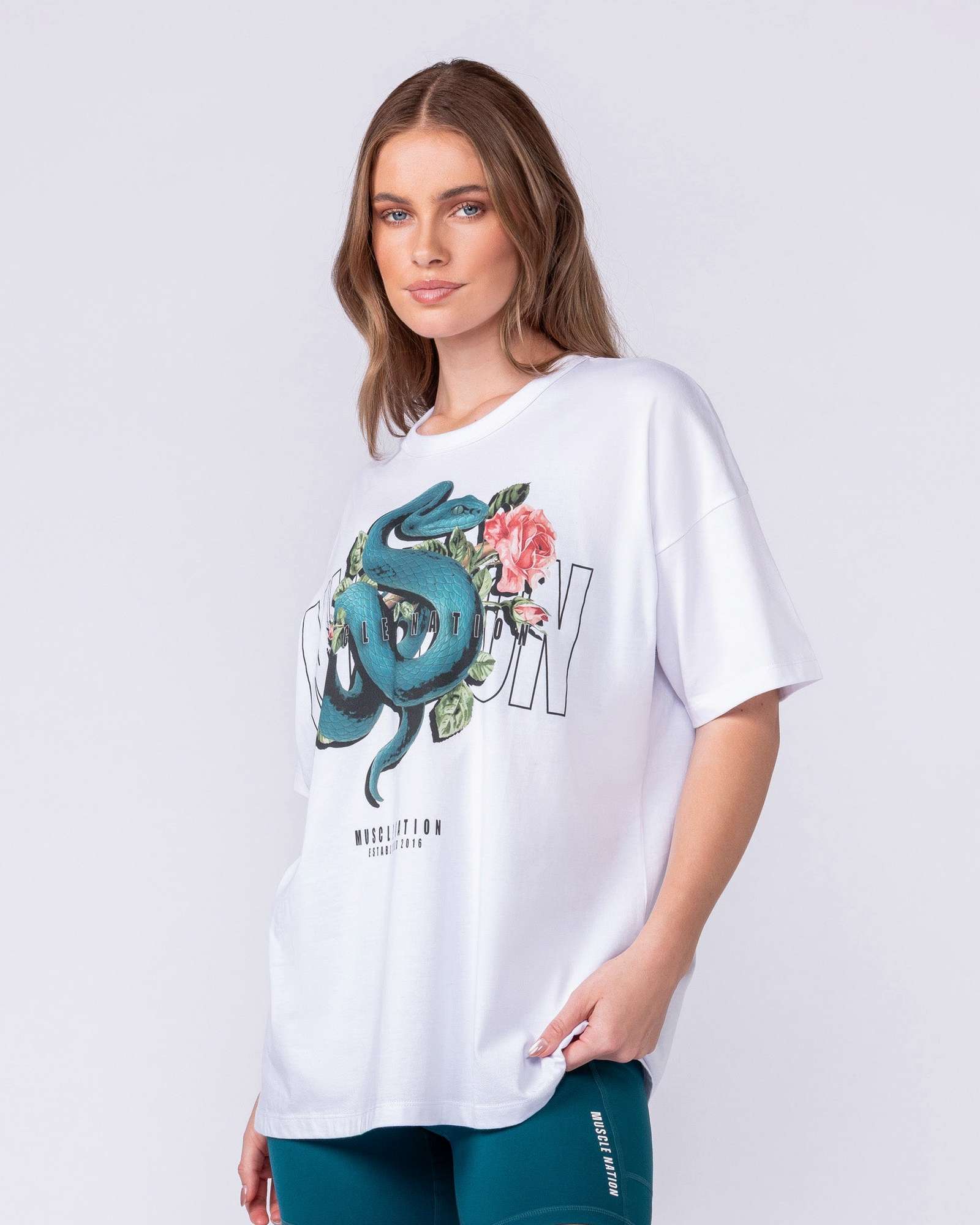 Viper Oversized Tee - White