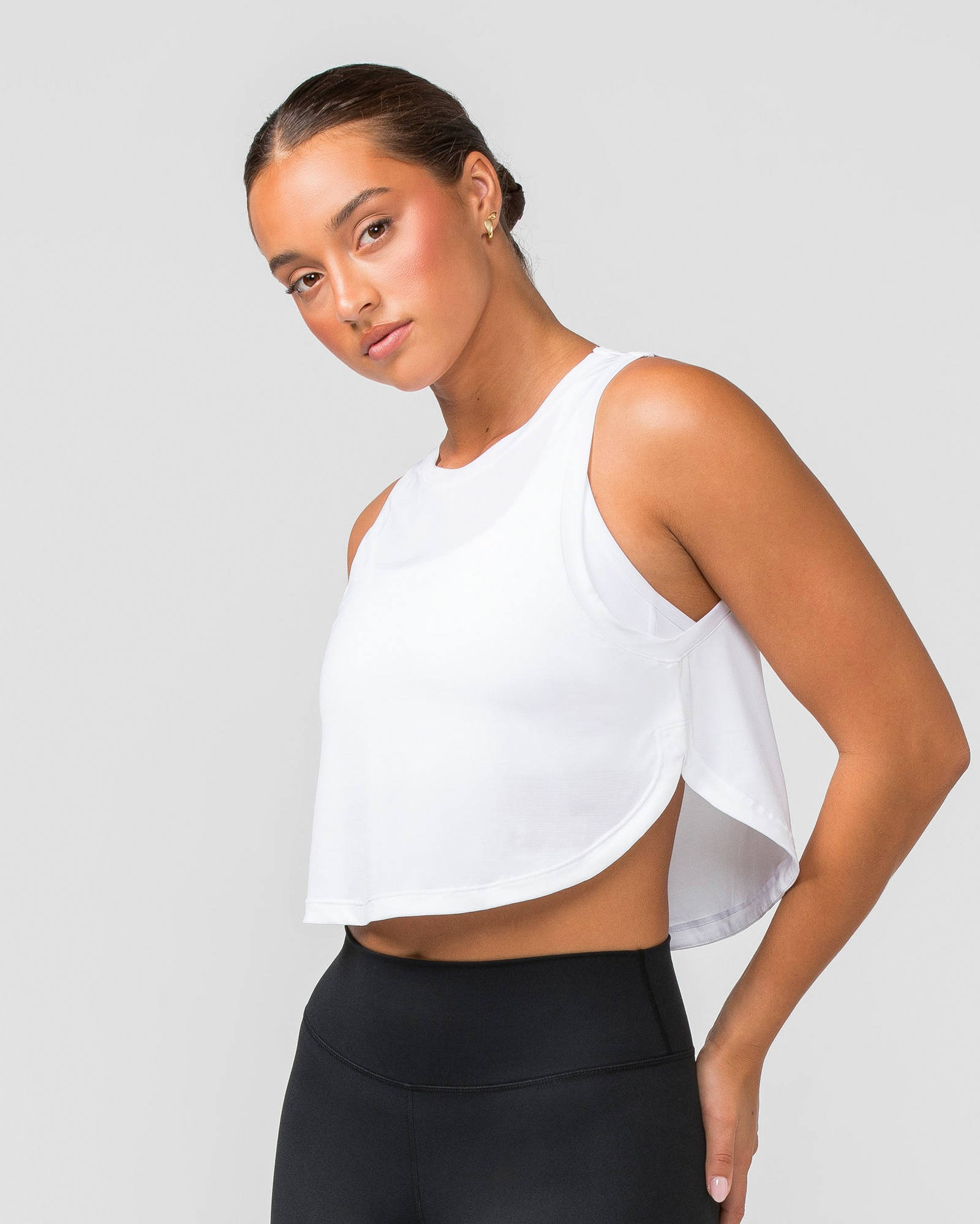 Ignite Cropped Training Tank - White