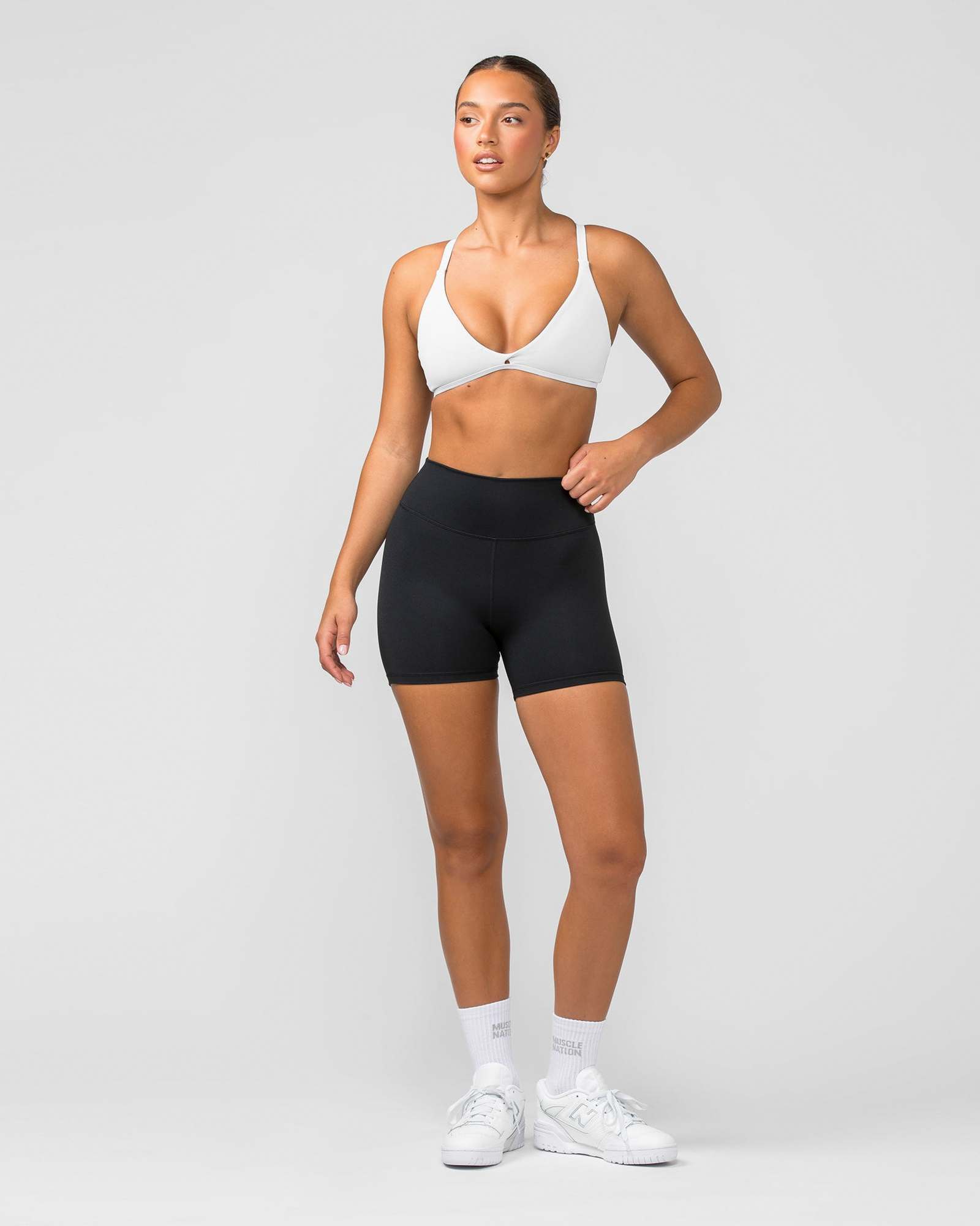 Signature Scrunch Midway Shorts - Black