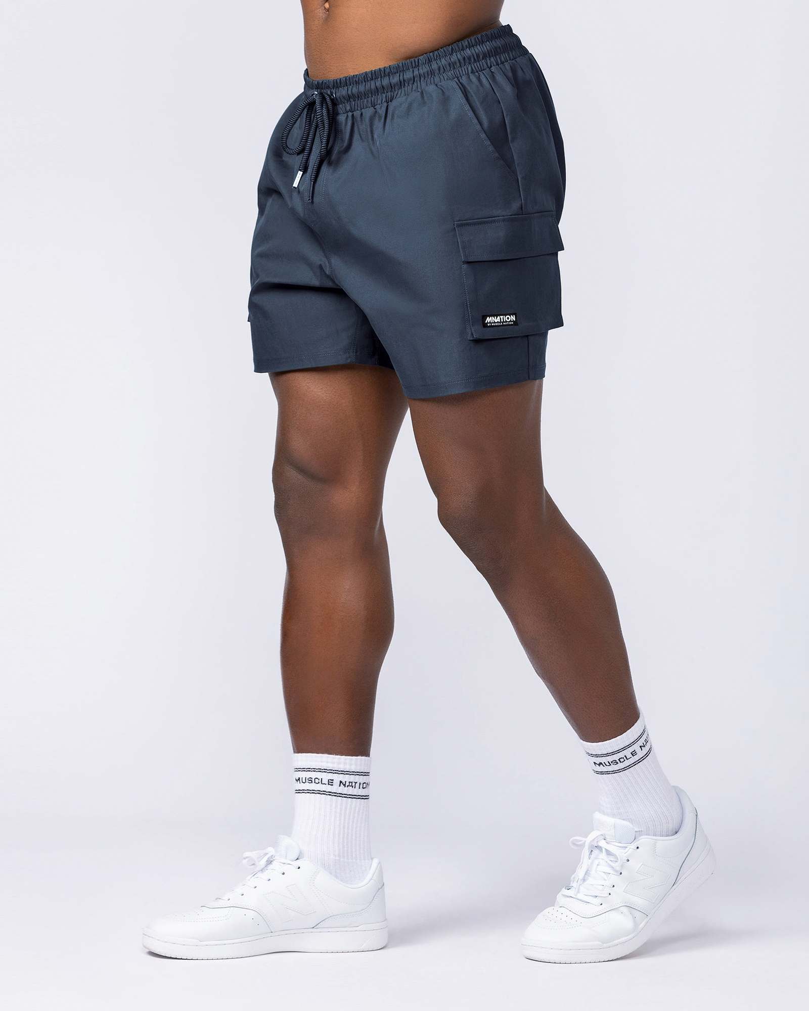 Daily Cargo 5" Shorts - Navy (Silicon Logo)