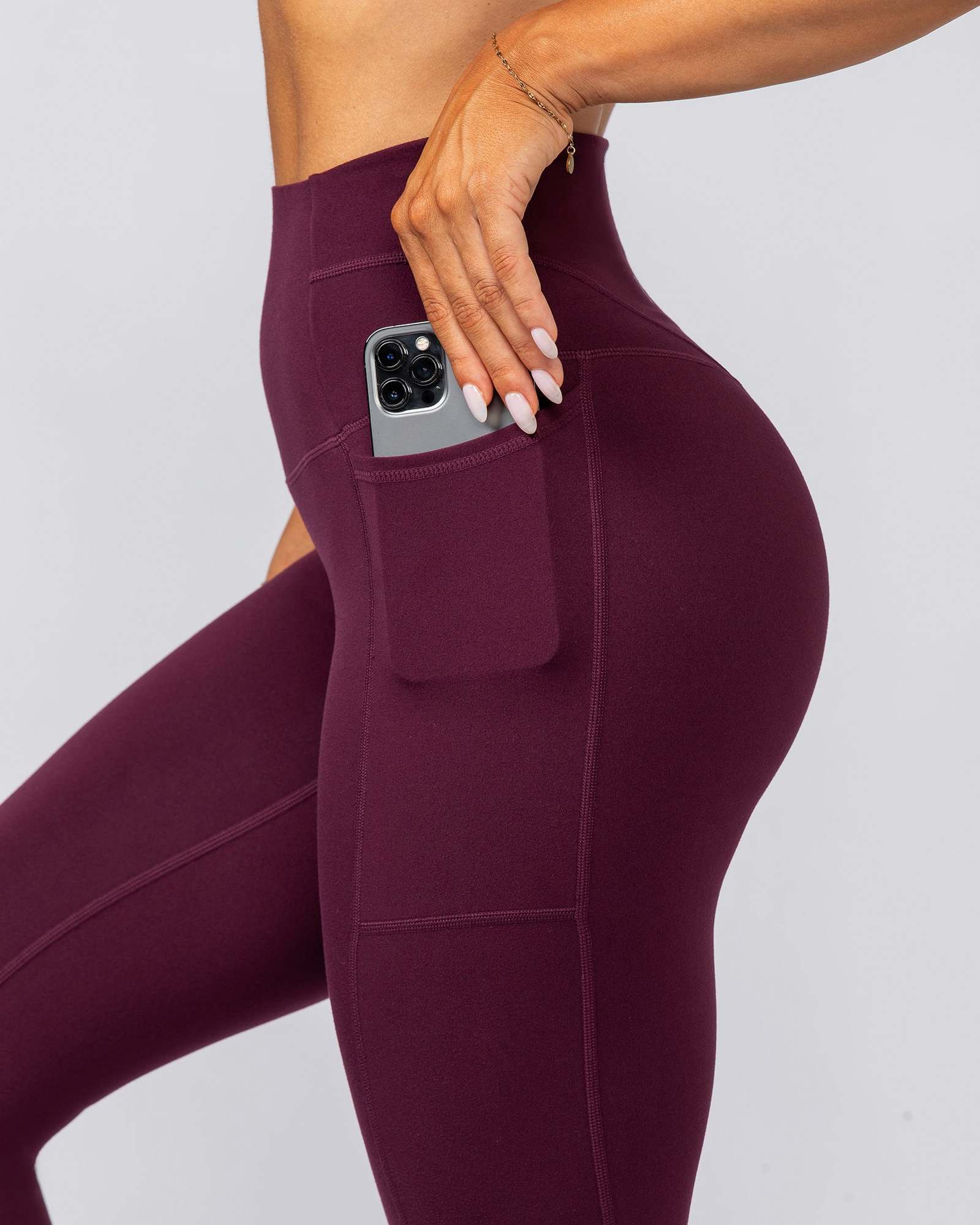 Unrivalled Everyday Pocket Ankle Leggings - Sangria