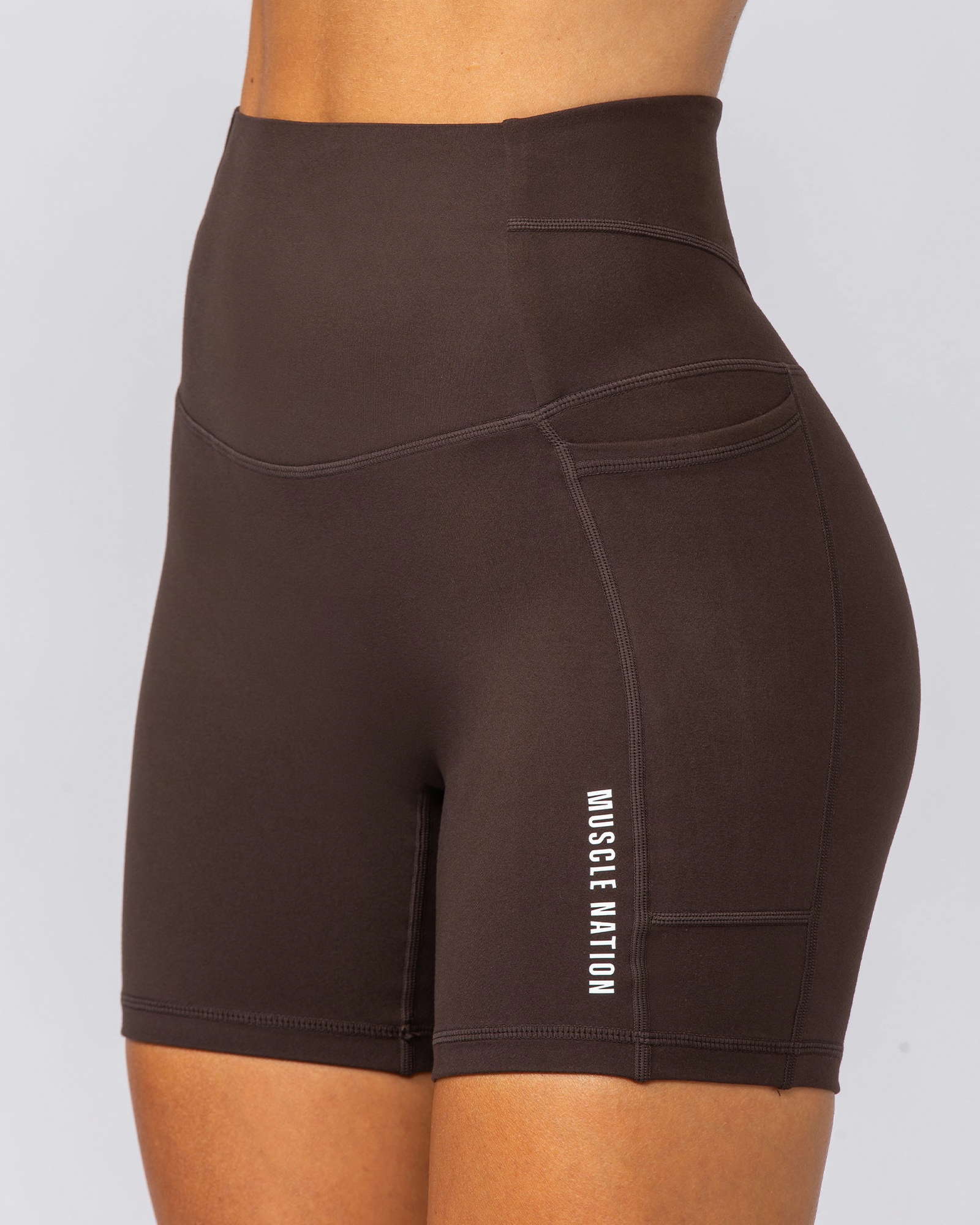 Unrivalled Everyday Pocket Bike Shorts - Cocoa