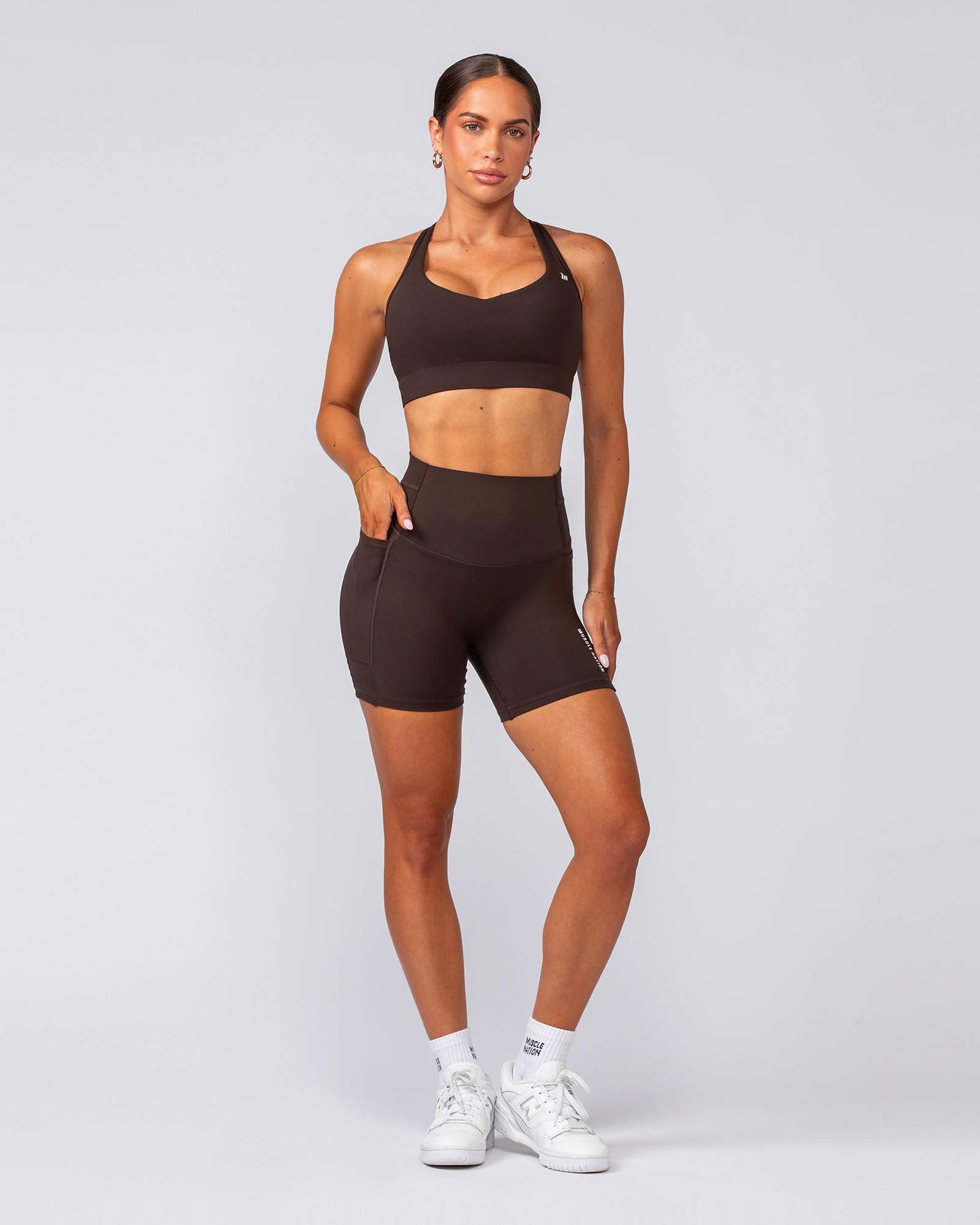 Unrivalled Everyday Pocket Bike Shorts - Cocoa
