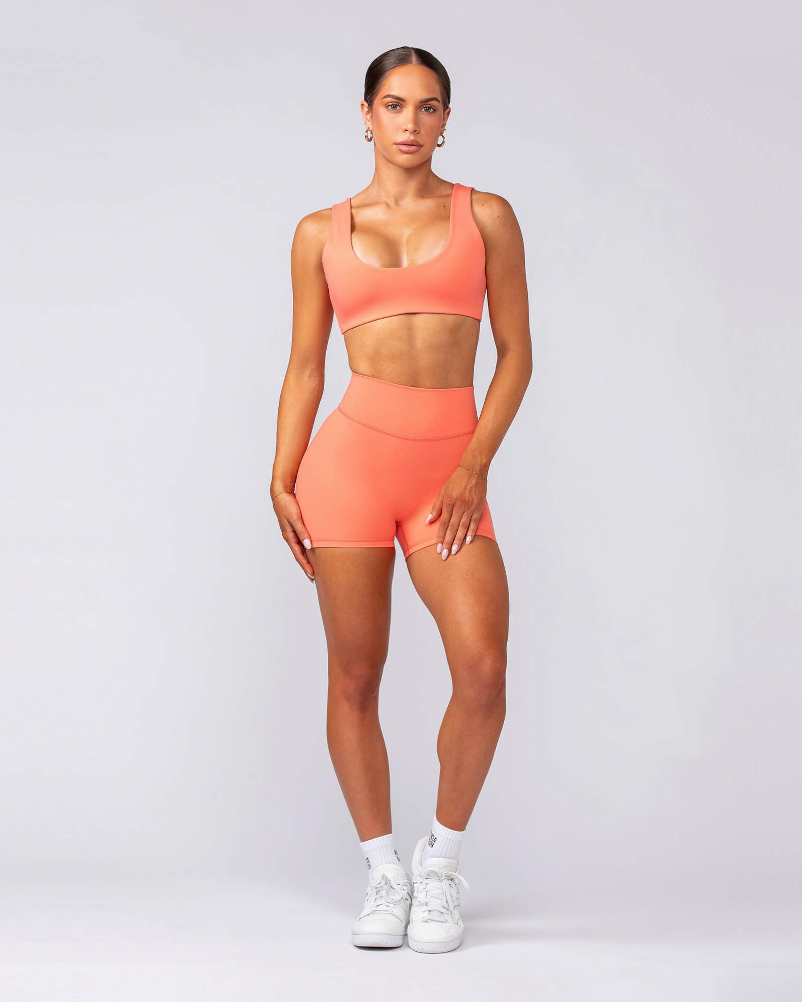Instinct Scrunch Midway Shorts - Hot Coral